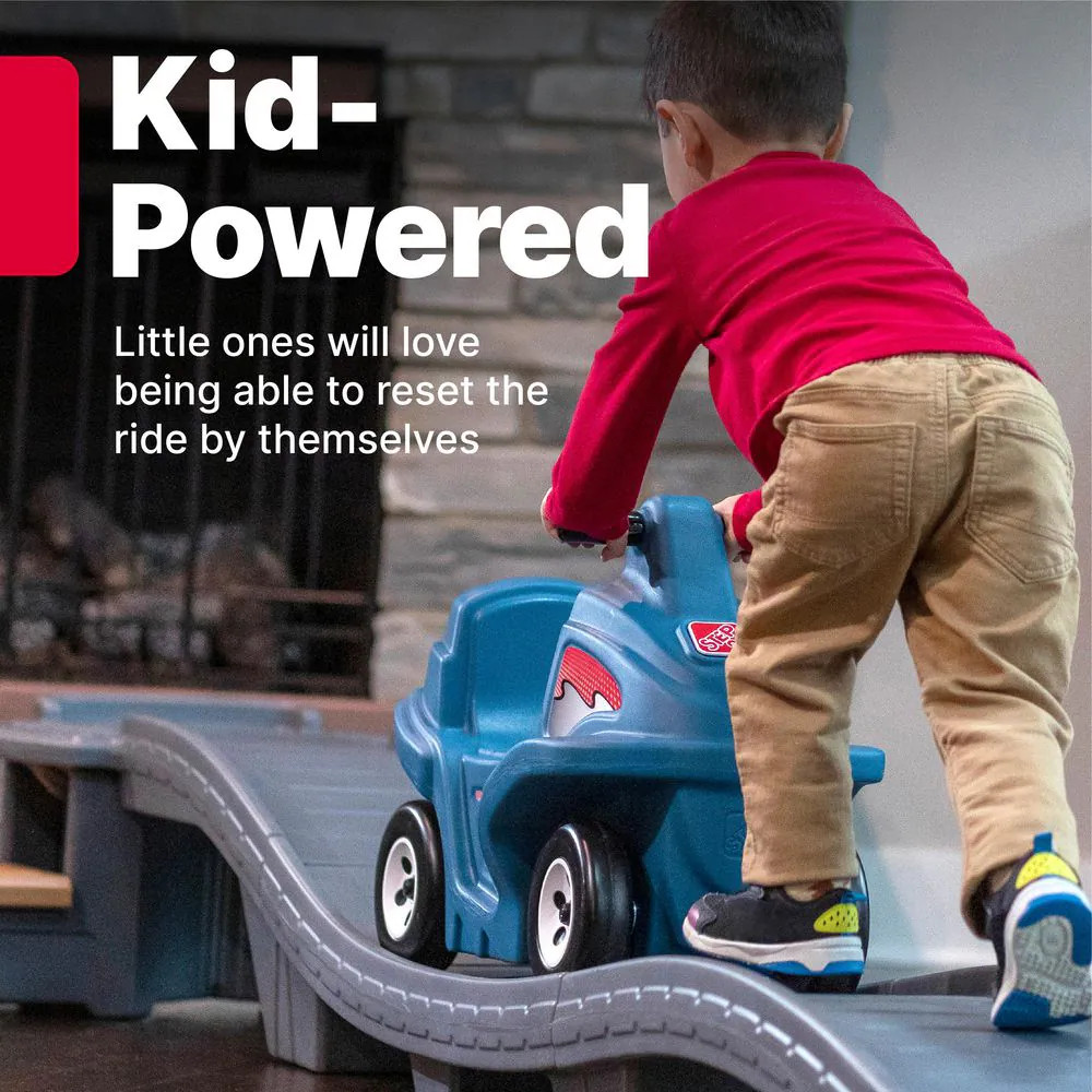 Up and down Roller Coaster Platinum Edition Ride-On Toy with 9 Ft. Track for Tod