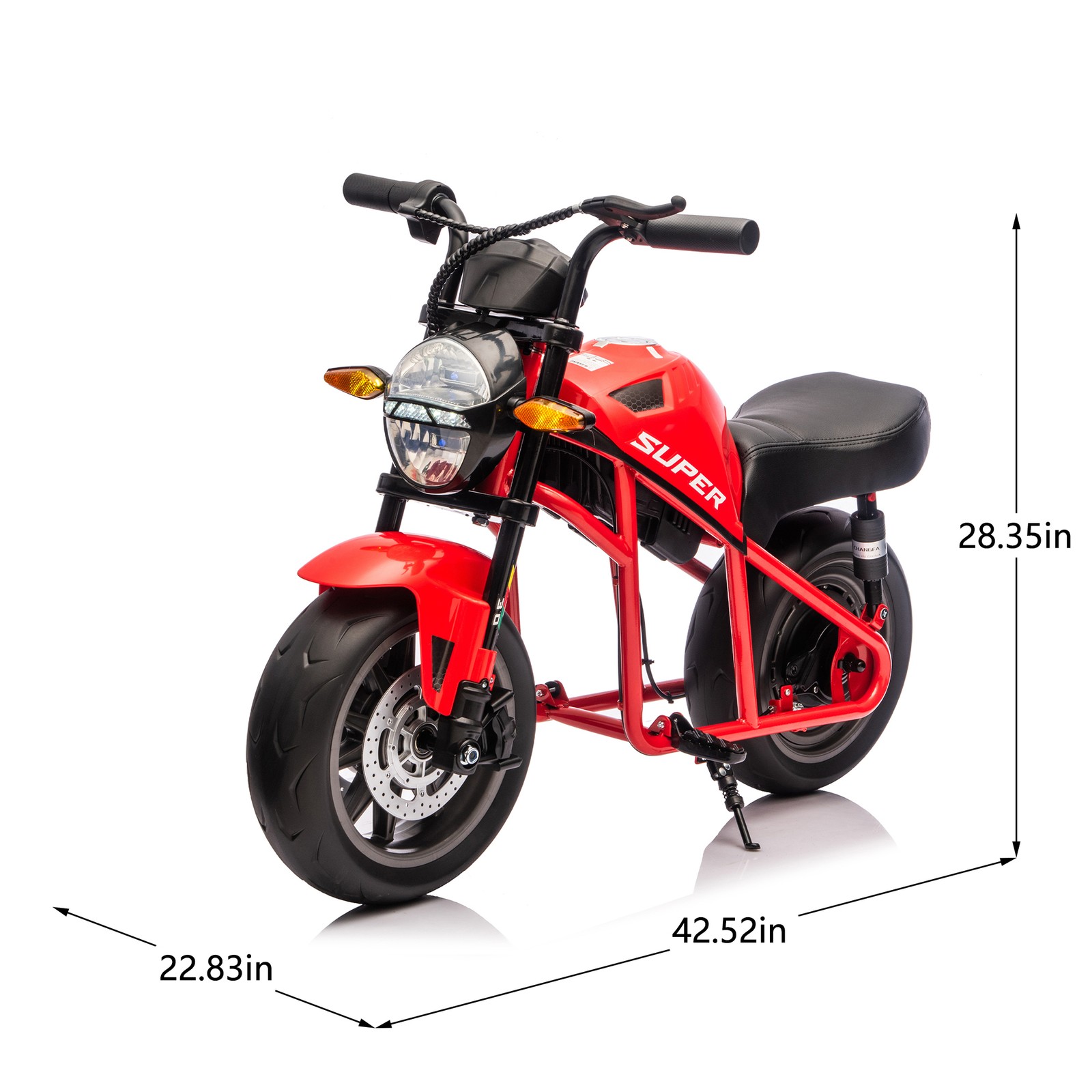 24V 300W Kids Ride On XL Electric Toy Muscle Motorcycle14in Widen EVA Wheels