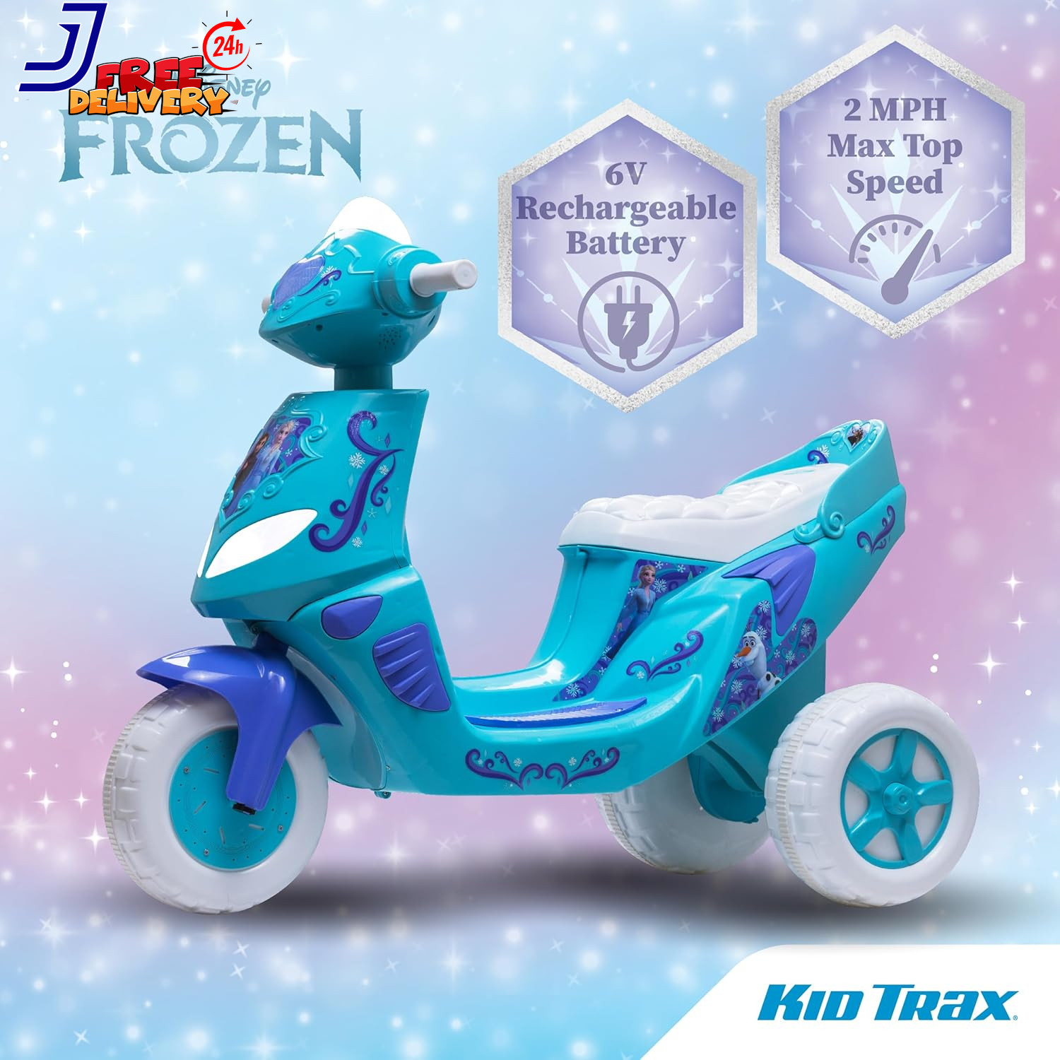 Frozen Kids Scooter Ride on Toy 6 Volt Kids 3-5 Years Max Weight 55 Lbs