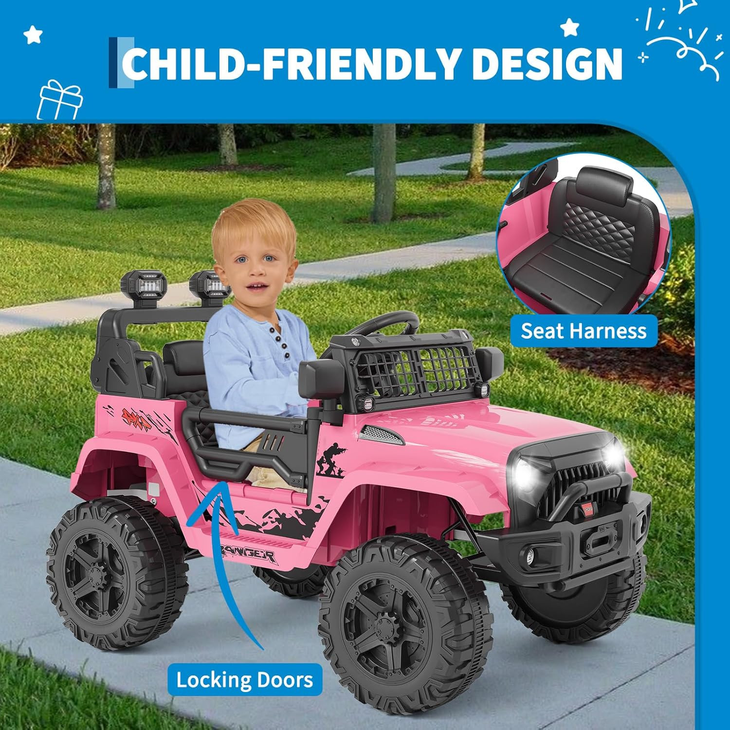 12V Kids Electric Ride-On Truck with Parent Remote Control | Spring Suspension &