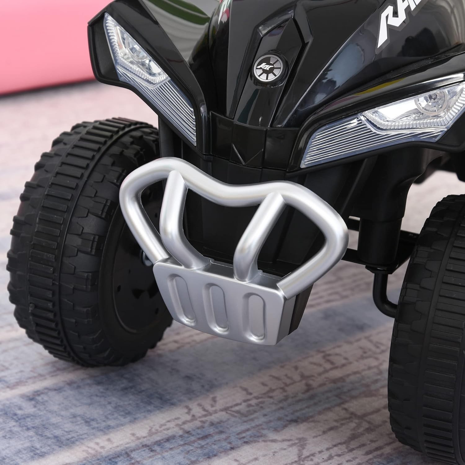 Push Ride On Car Kids Sliding Foot-to-Floor Black Music Lights Ages 1.5-3