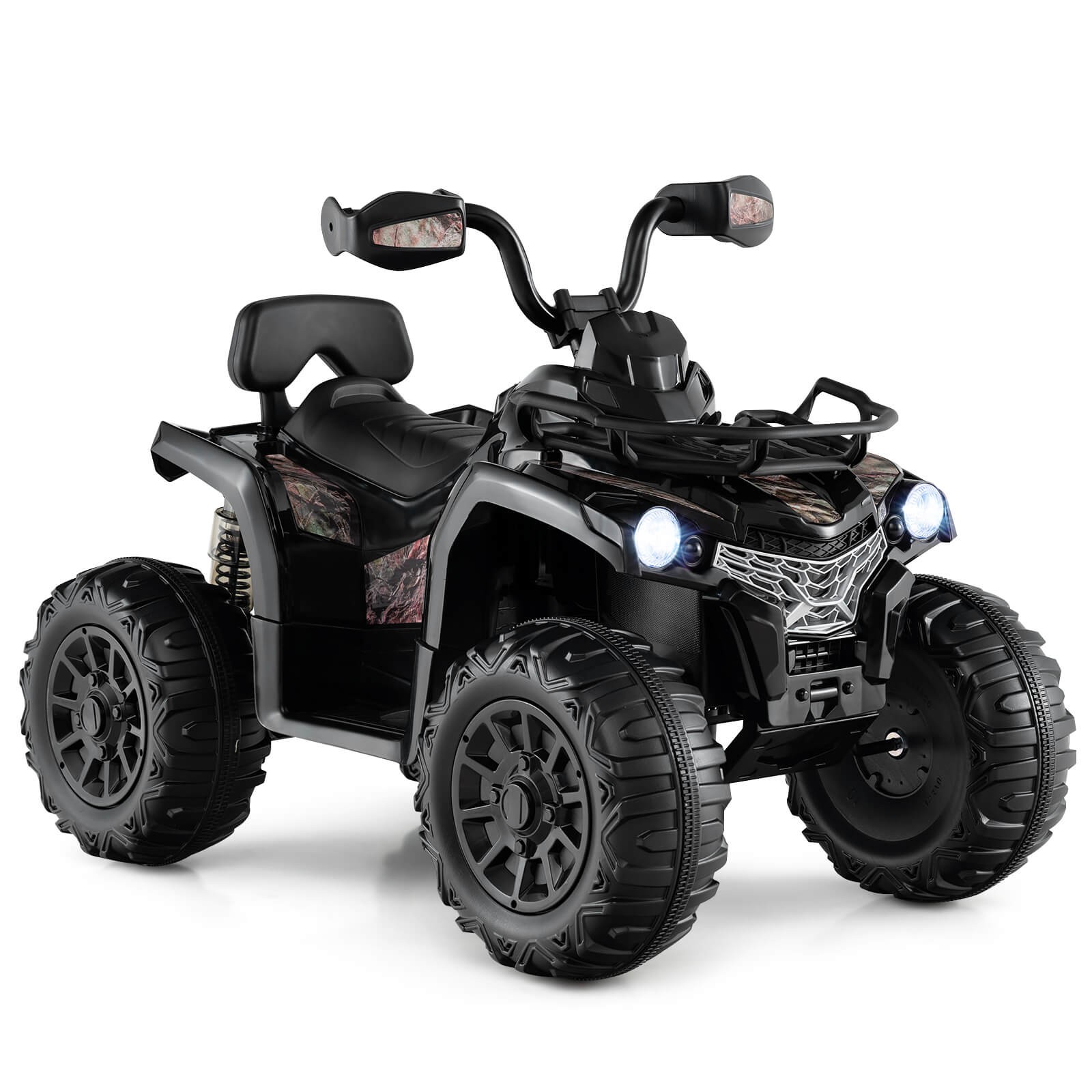 12V Kids Ride ATV Electric 4-Wheeler Quad w/ Music & Headlights