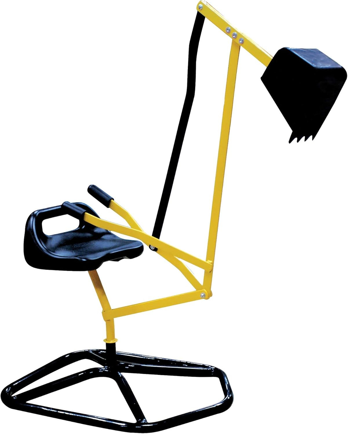 Ride on Crane Digger W Stabilizing Base- Kids Outdoor Digging Excavator Play Toy