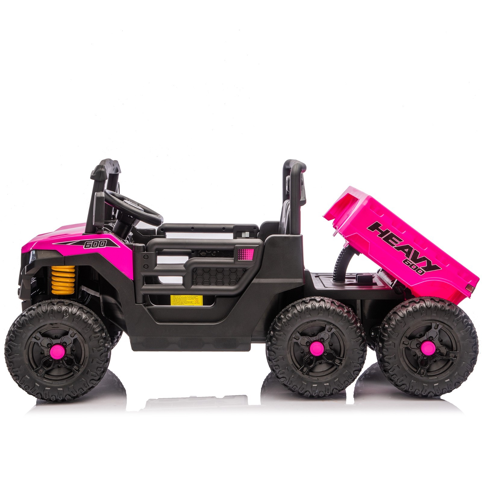 24V Kids ELectric Car Dump Truck Ride on Toys w/Remote,LED,400W Motor, Pink