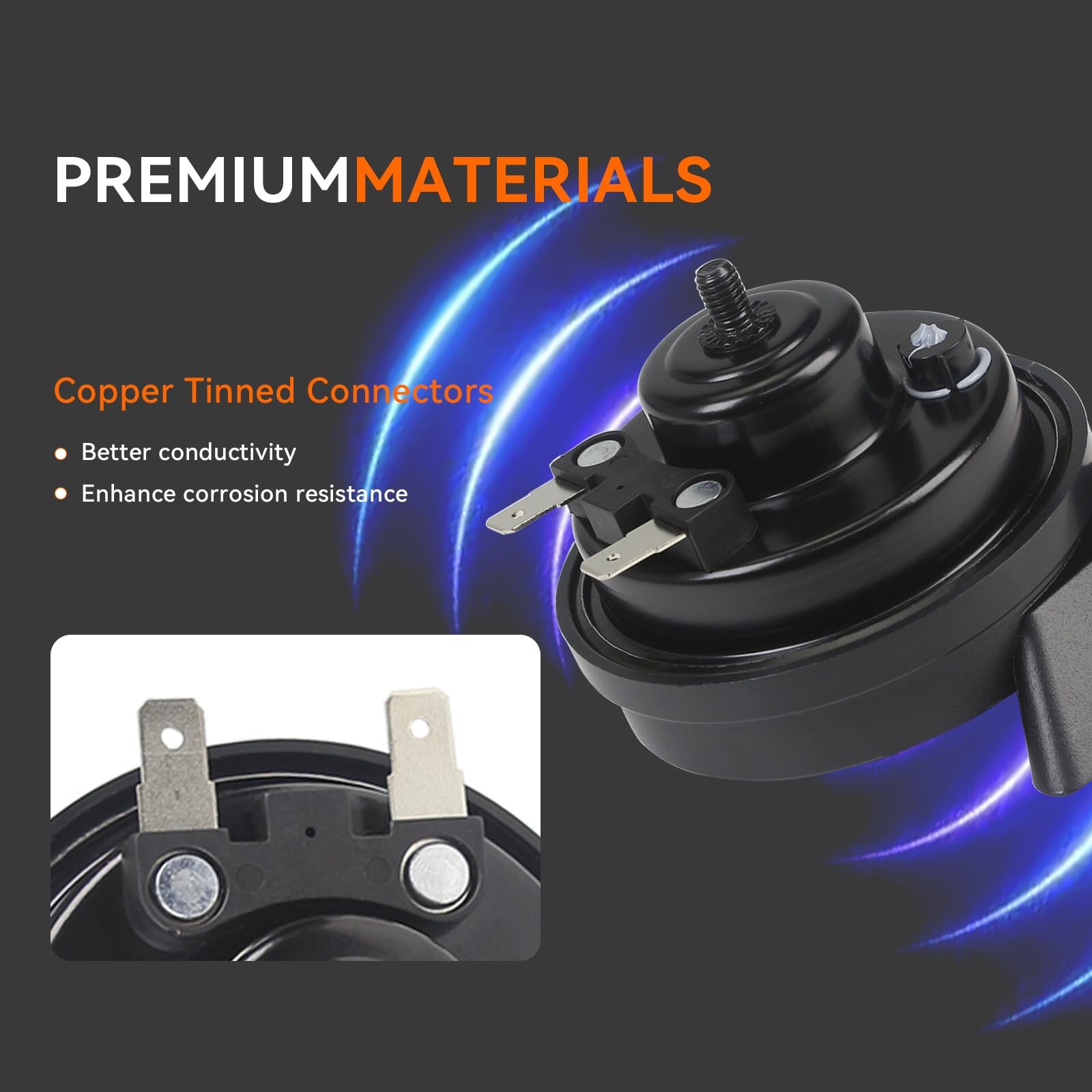 130DB Super Loud Electric Snail Horn DualTone Waterproof Universal for Any 12…