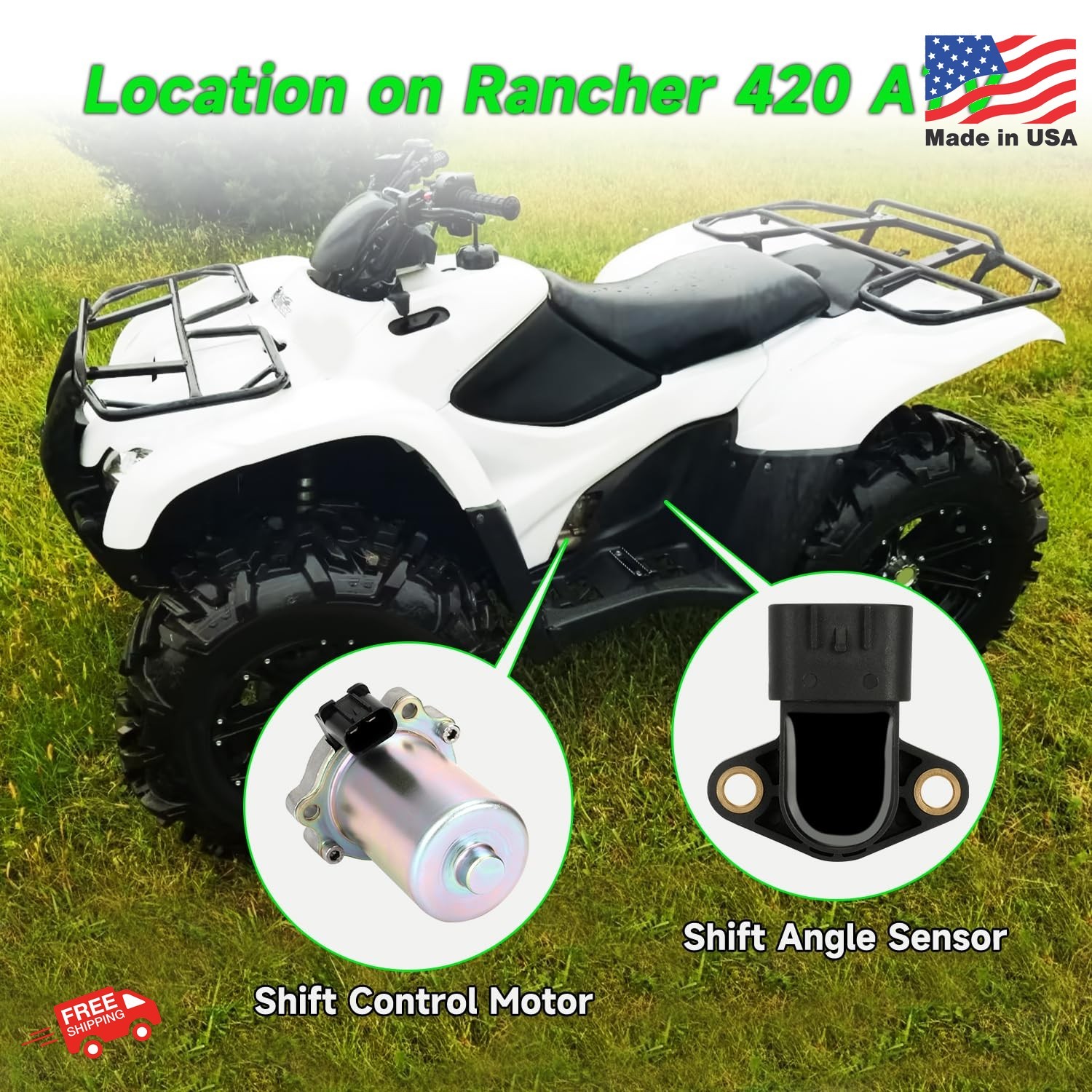 Electric Power Shift Motor Compatible with Rancher 420 TRX420TE Foreman Rubicon