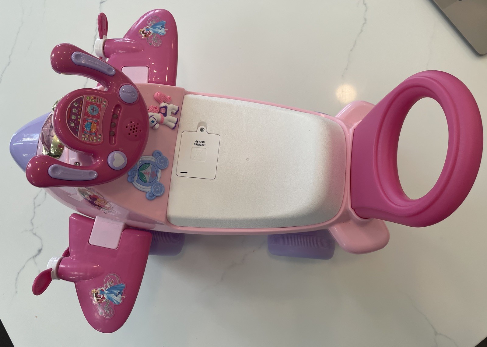 Kiddieland Disney Lights and Sounds Activity Ride-On Princess Plane