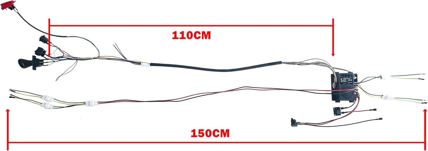 24V Ride On Toy Wiring Harness Kit with 2.4G Control Box for Power Wheels DIY