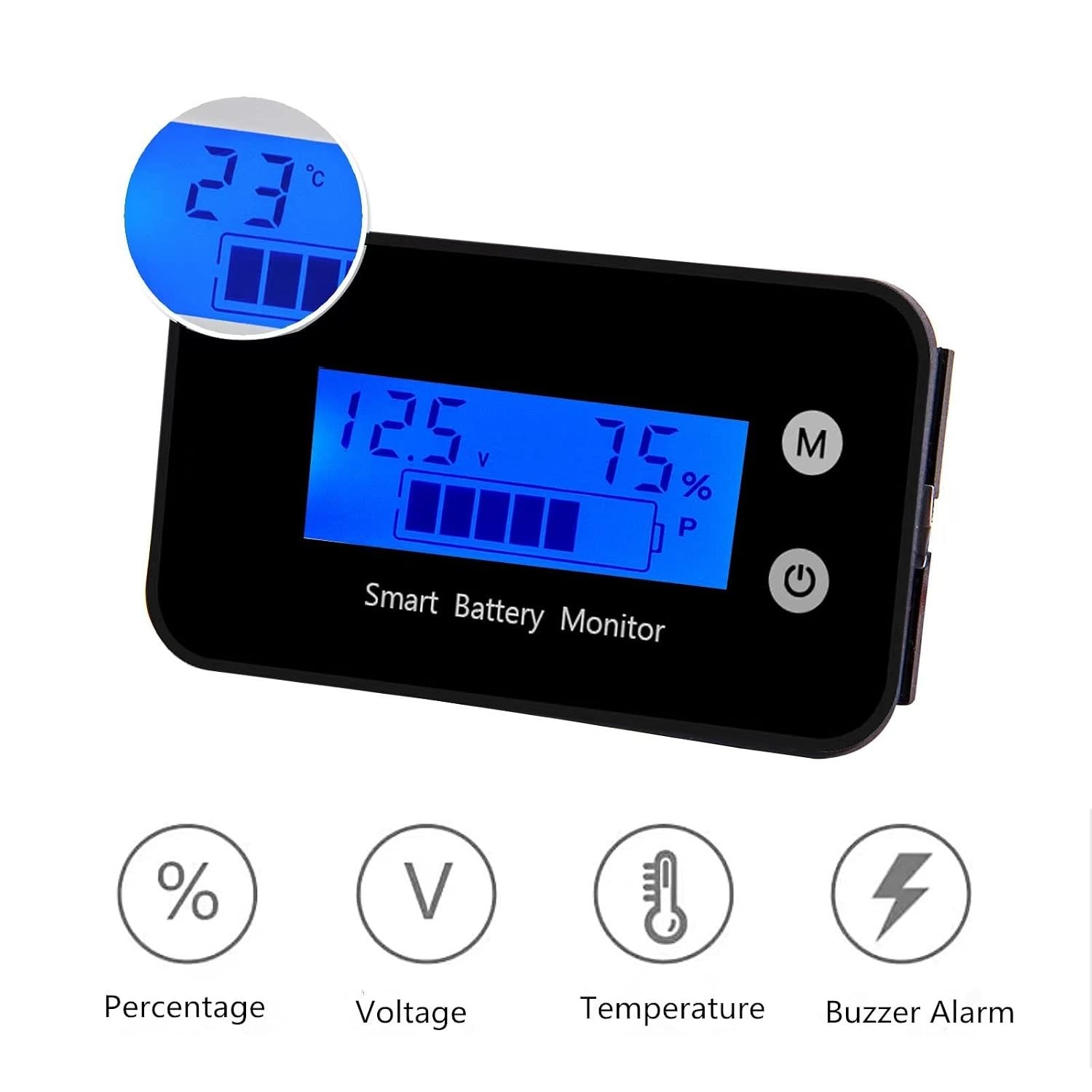 Waterproof Battery Monitor12v 24v 36v 48v 60v 72v ,Car Motorcycle Golf cart B…