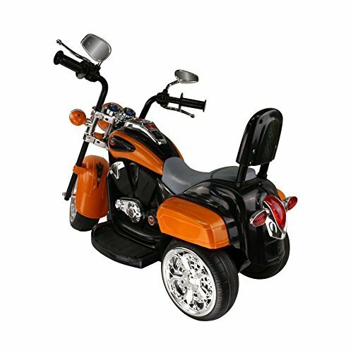 Trike Motorcycle Powered Ride on Motorcycle for Kids, 3-4 Years Old -Orange