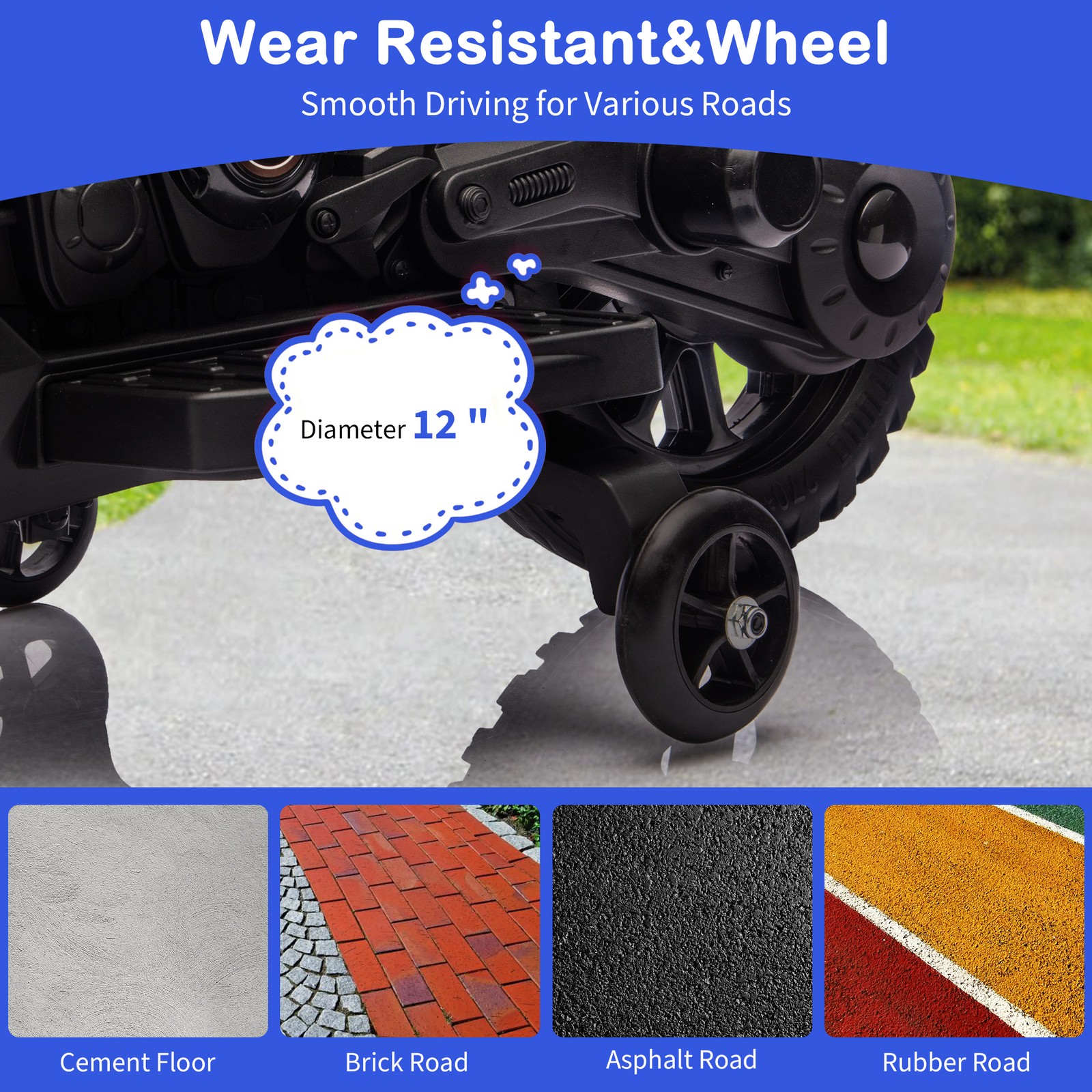 Motorcycle for Kids,Ride on Motorcycle w/ Traning Wheels,Electric Bike for Child