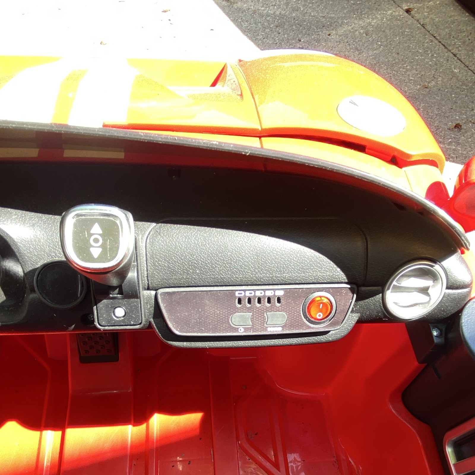 Ford GT Style Battery-Powered 2-Seat Ride-On Car, Red w/ White Stripes