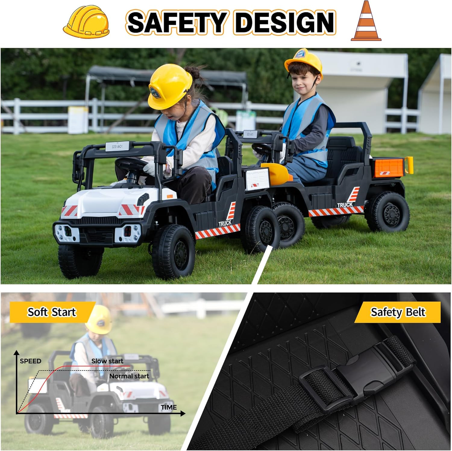 12V Electric Kids Dump Truck Toy, Toddlers Ride on Car with Parent Remote Contro