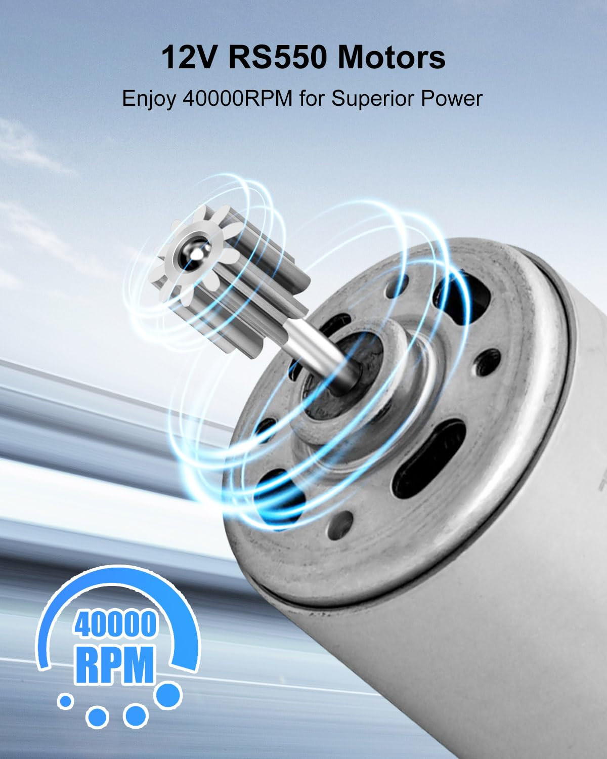 2 Pcs 12V RS550 40000RPM Electric Motor Drive Engine For Power Wheel High-Speed