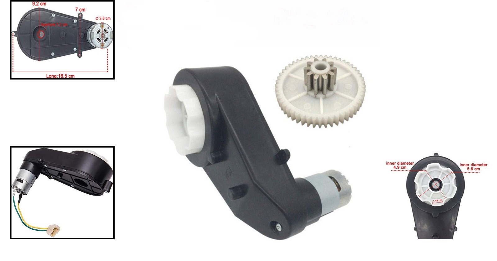 Easy Install 24V 30000RPM Motor with Gearbox for Kids’ Ride-On Vehicle Parts