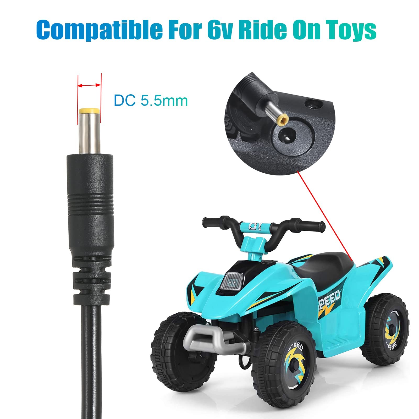 6V Battery Charger for Kids Ride On Toys car 6 Volt Battery Charger for Best …