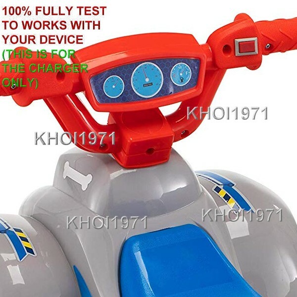 WALL charger AC adapter FOR KIDTRAX Nickelodeon Paw Patrol QUAD ride on 6V BATT