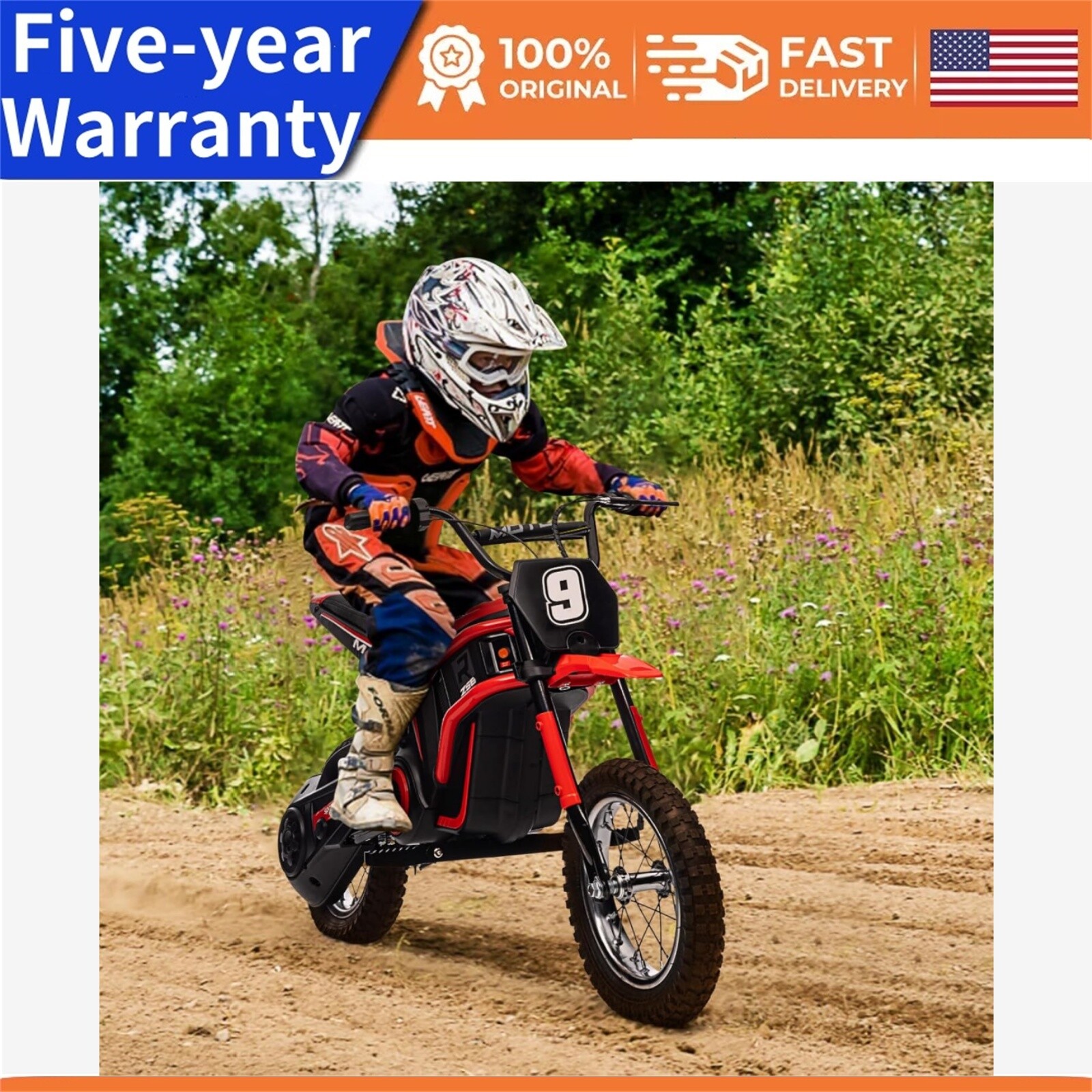 24V Kids Ride On Motorcycle & Electric Motocross Bike Battery Powered Electric