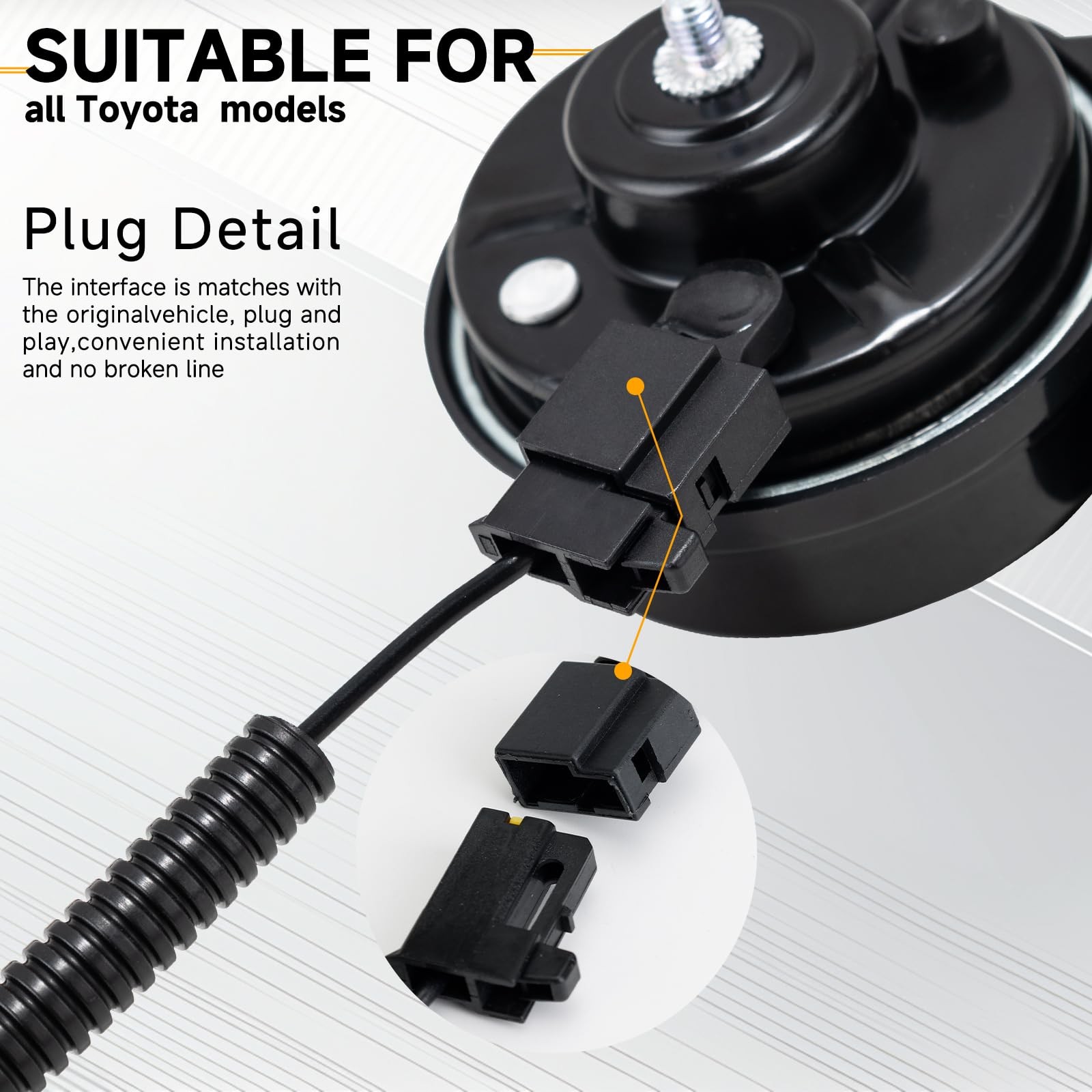 Car Horn for Toyota Lexus, 12V Waterproof Auto Horns with 1 to 2 Horn Plug fo…