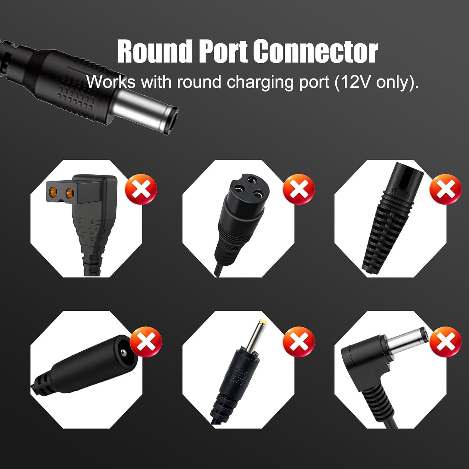 12V Charger for Kids Electric Toy Cars, SUV, ATV, Bumper Cars, Ride-On Vehicles