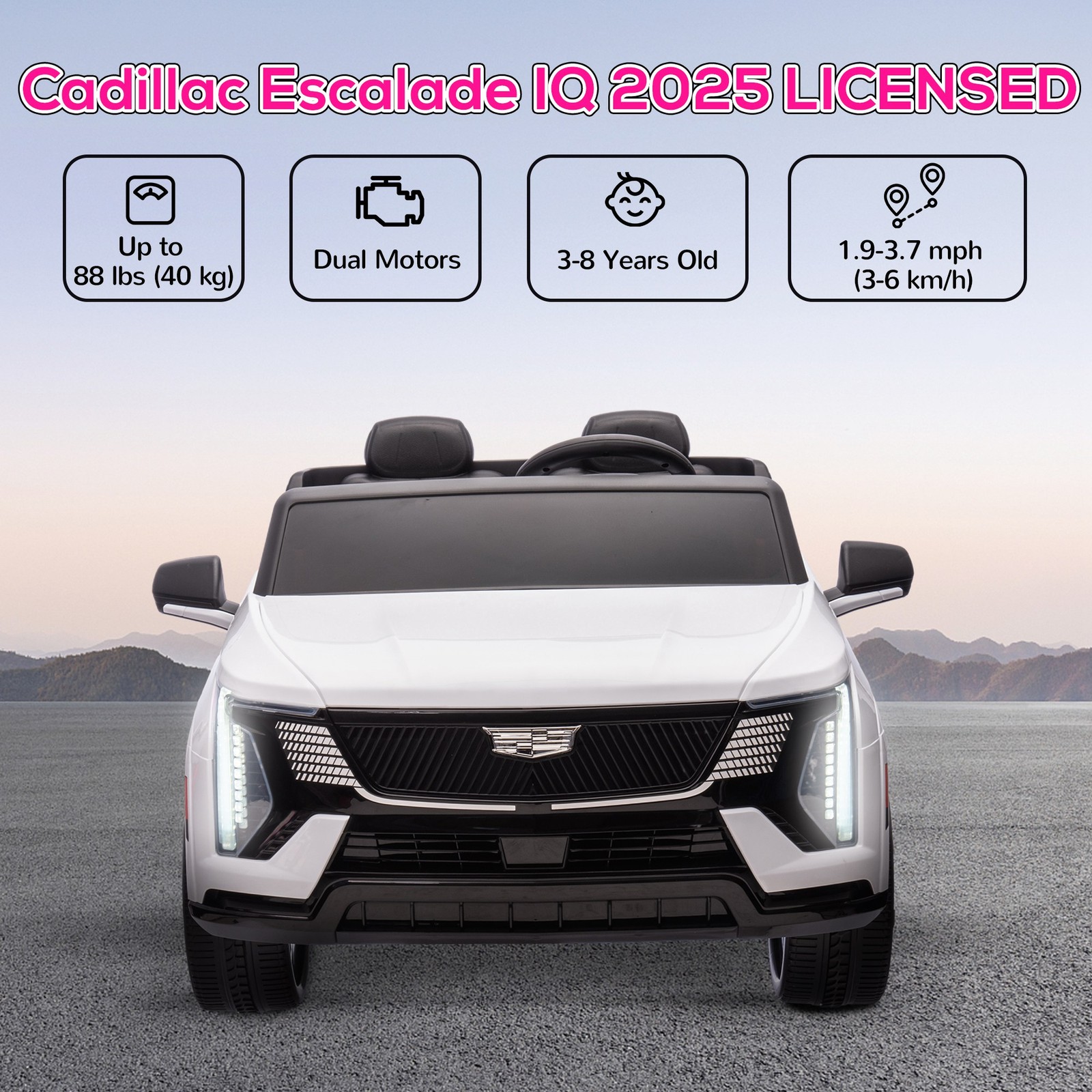 2-Seater 12V 10AH Ride on Truck with Remote Control, White