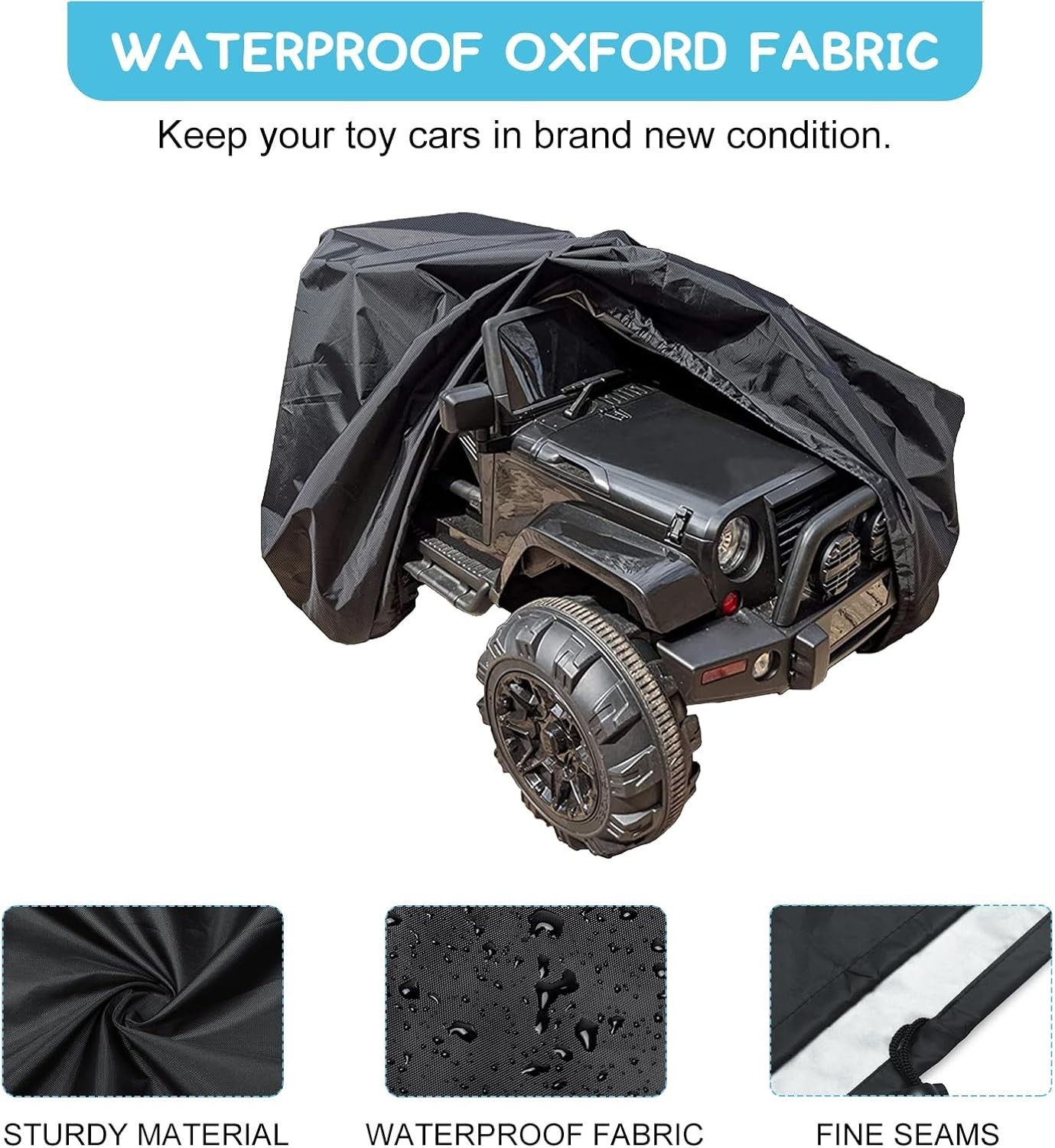 Large Ride-On Truck Toy Car Cover, Outdoor Cover for Power Wheels, Kids Elect…