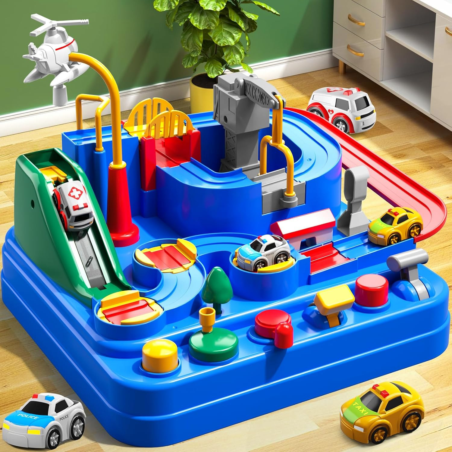 Car Race Track for Kids Ages 4-8, Kids Car Toys for 3 Year Old Boys, Race Track