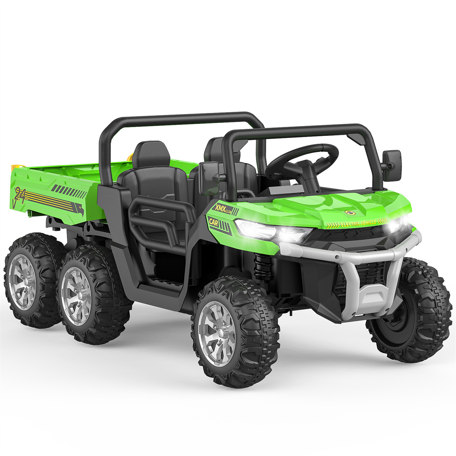 24V Ride on Dump Truck with Remote Control Electric Dump Bed Electric Vehicles