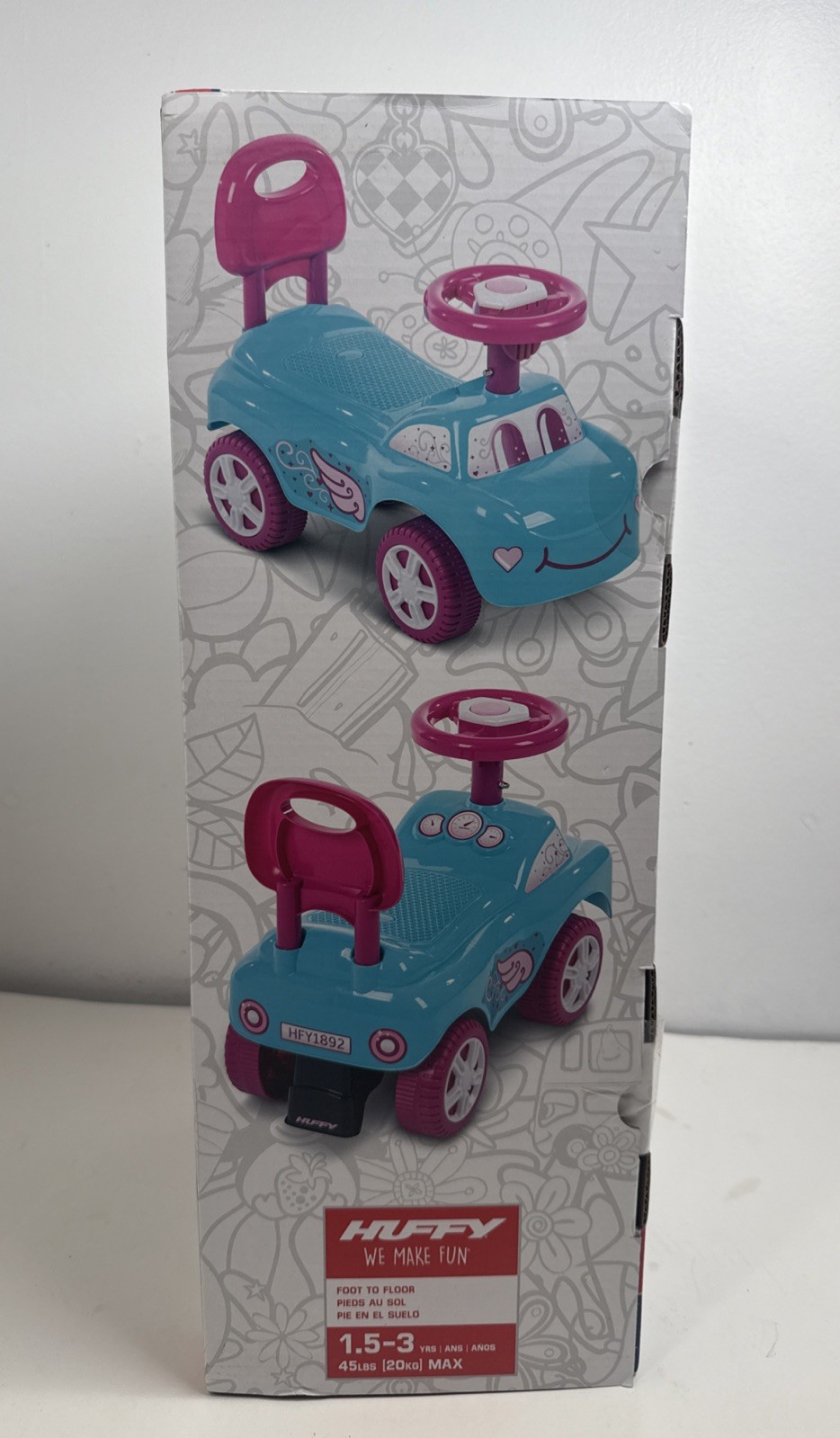 Huffy Fun Car Toddler Ride-on Toy, Foot to Floor
