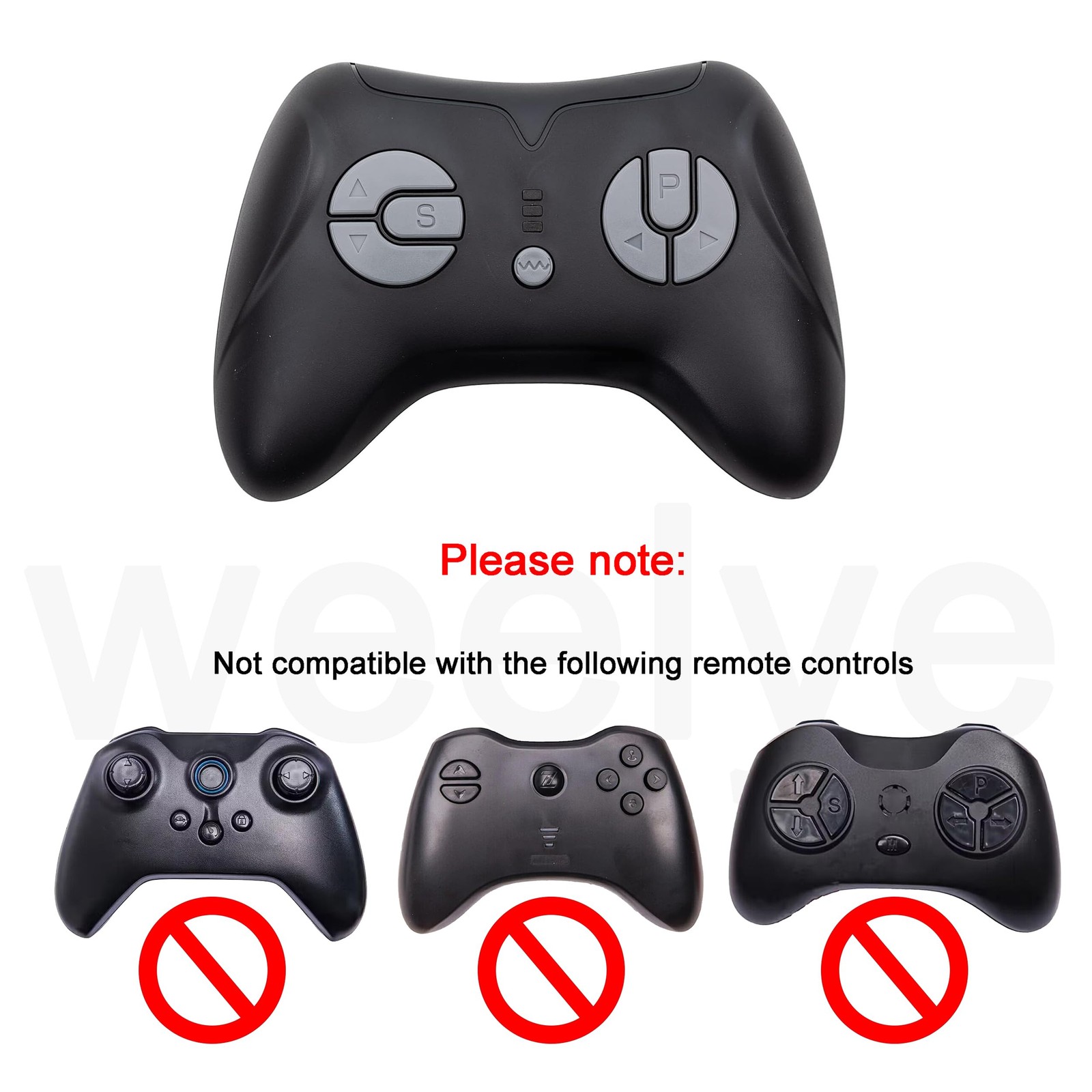 JR1839 Black Kids Powered Ride on car 2.4G Bluetooth Remote Control Accessories