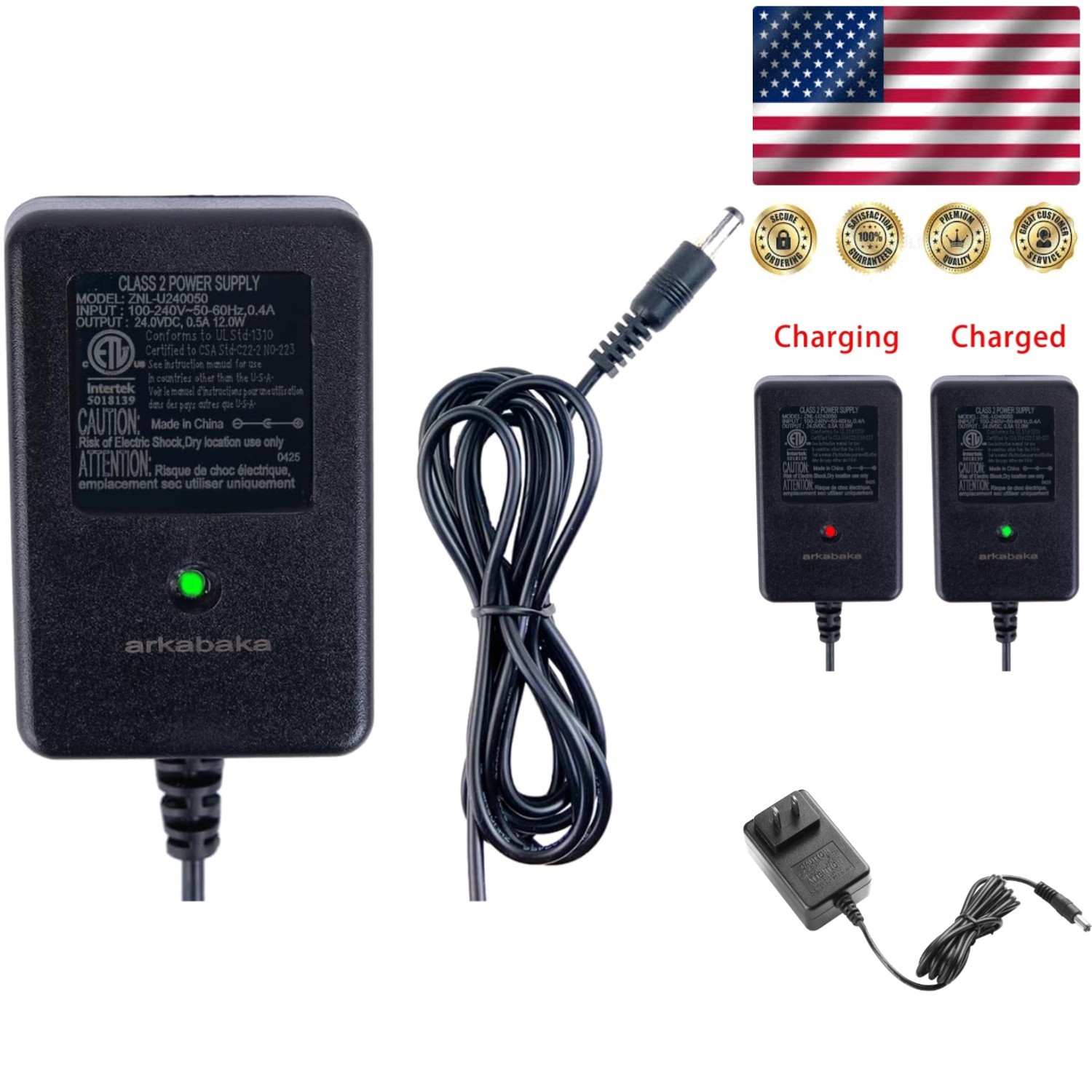 Reliable 24V Battery Charger for Ride-On Toys – LED Indicator & Safety Features