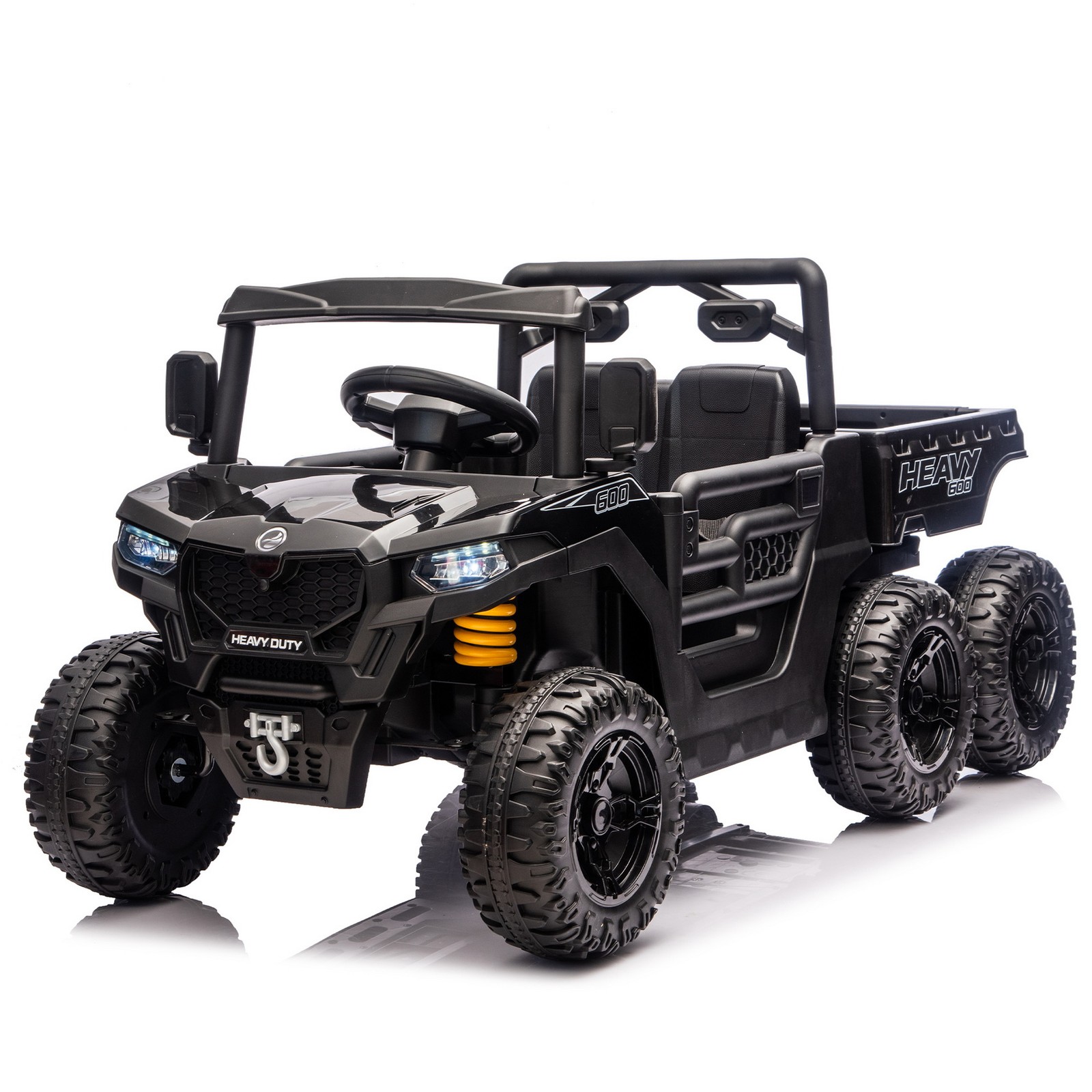 24V 400W 6-Wheel Kids Ride On Dump Truck Toy Car 4WD Parents Control LED Lights