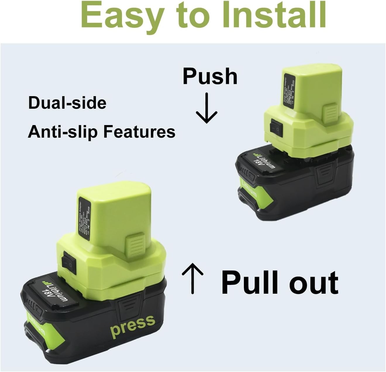 Power Wheels Battery Adapter for Ryobi 18V with 30A Fuse & Waterproof Design