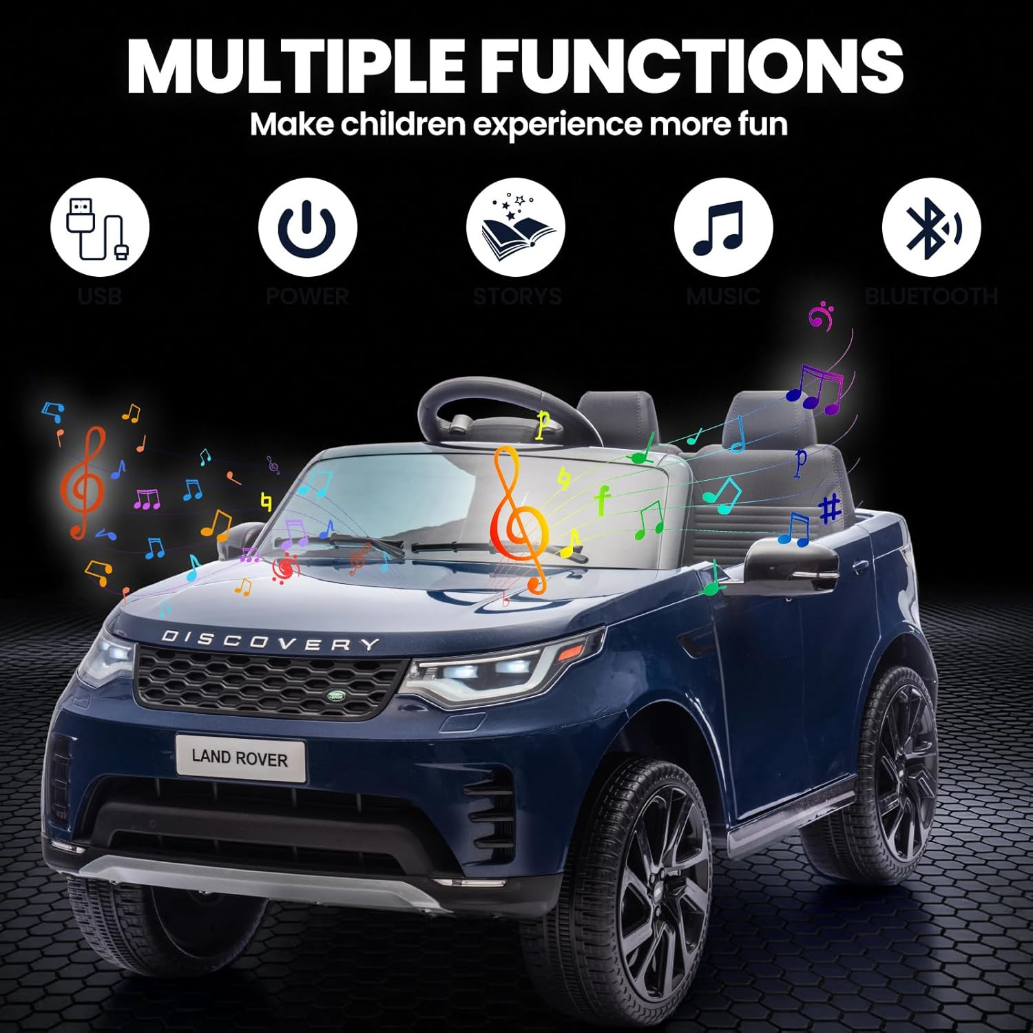 Ride on Car for Kids -12V Licensed Land Rover Electric Ride on Toy with Parental