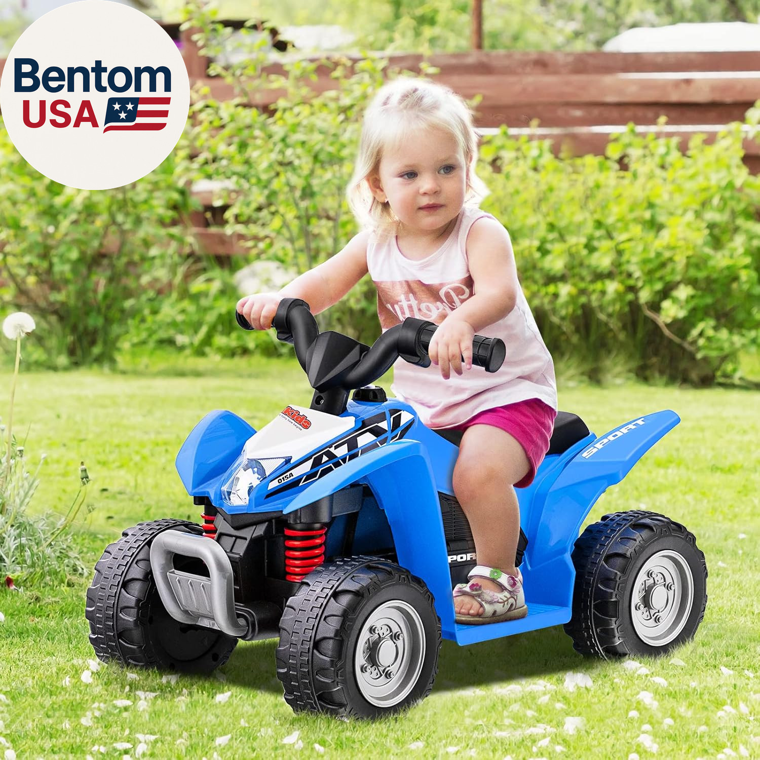 Kids Ride on ATV, 6V Electric Vehicle for Toddlers, 4 Wheeler Battery Powered Mo