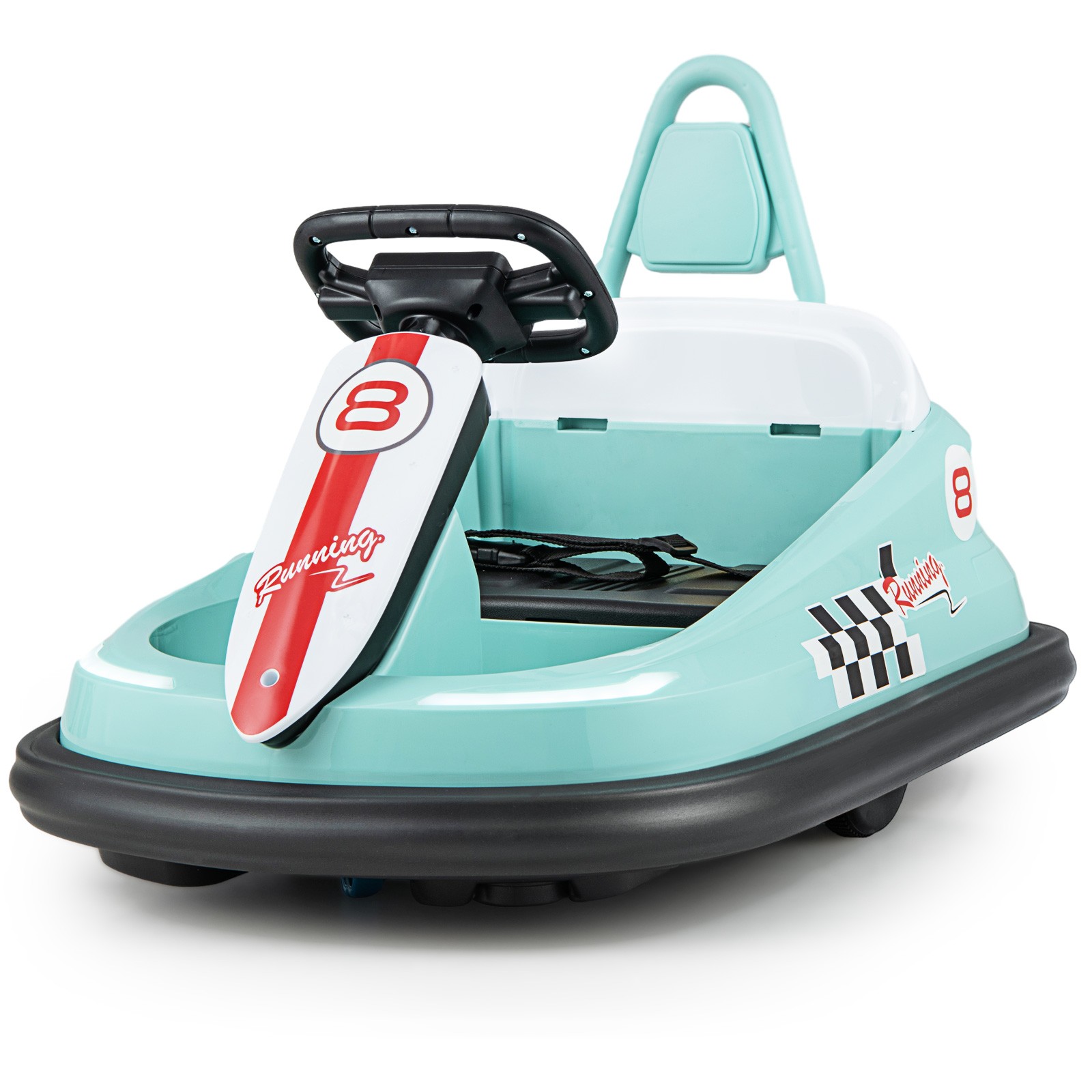 6V New Designed Kids Bumper Racing Car w/LED Lights, Music & Horn for 18+ Months