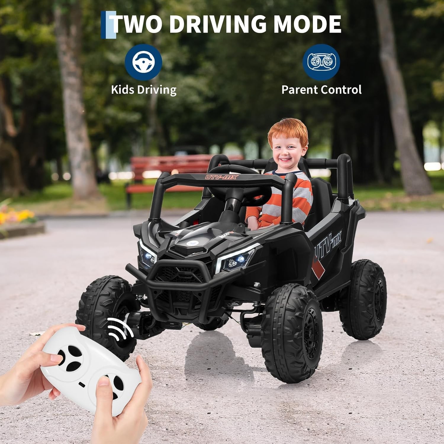 12V Kids Ride On Car UTV Truck Electric Vehicle LED Lights W/Remote Control Gift