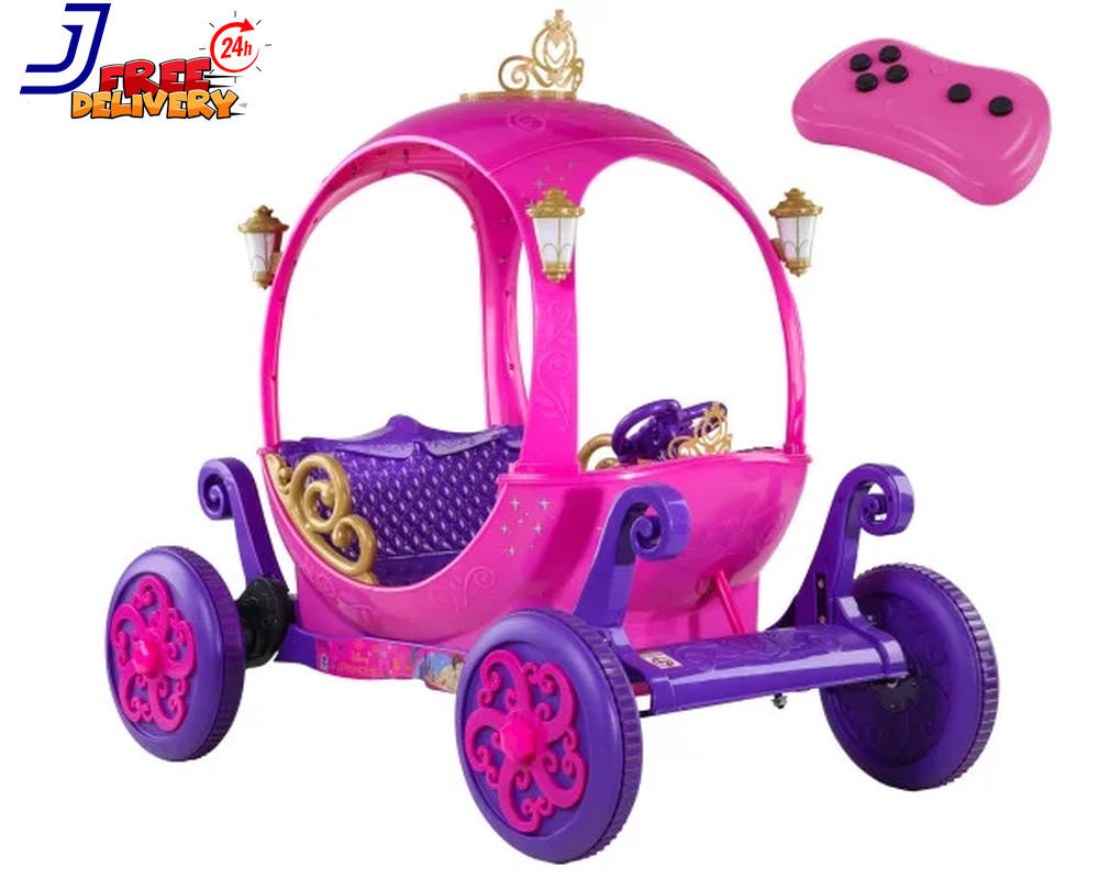 Princess 24V Carriage Ride-On for Kids Pink & Purple Remote FREE SHIPPING