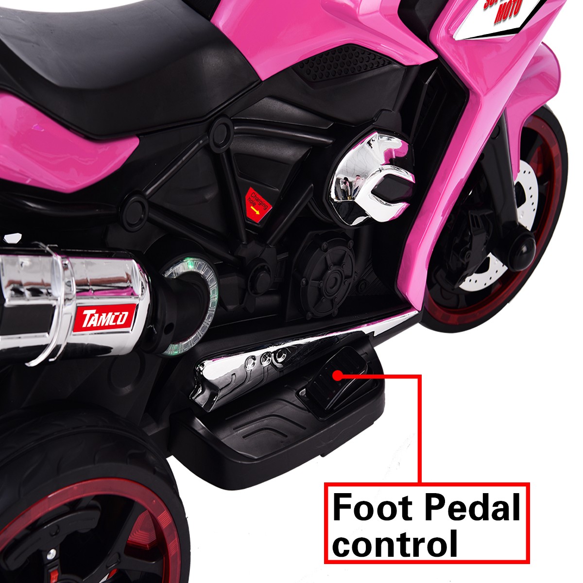 12V Kids Ride on Electric Motorcycle 3-Lighting Wheels Electric Toys w/ Music