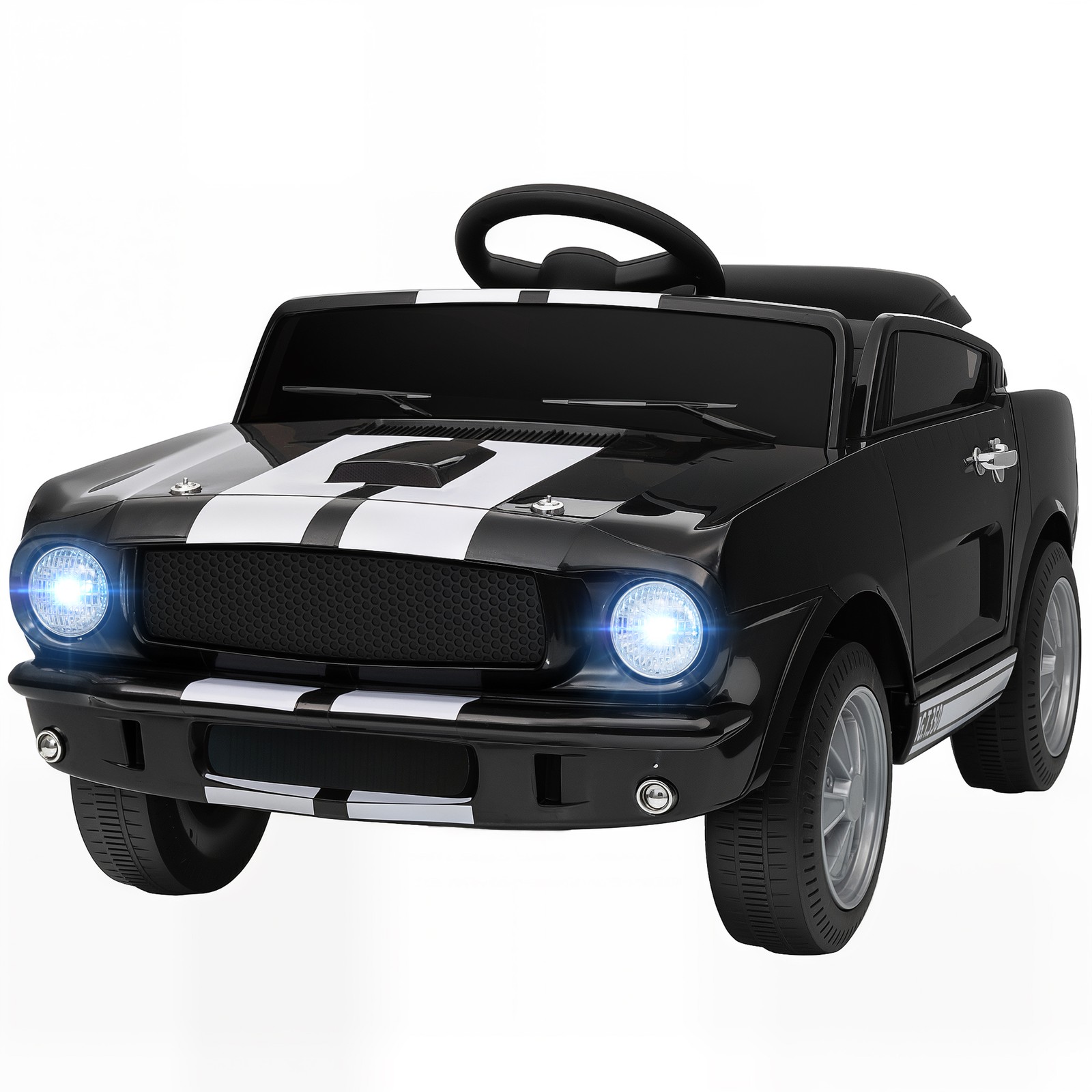 12V Battery Powered Electric Vehicle, Licensed Kids Ride On Car, Black