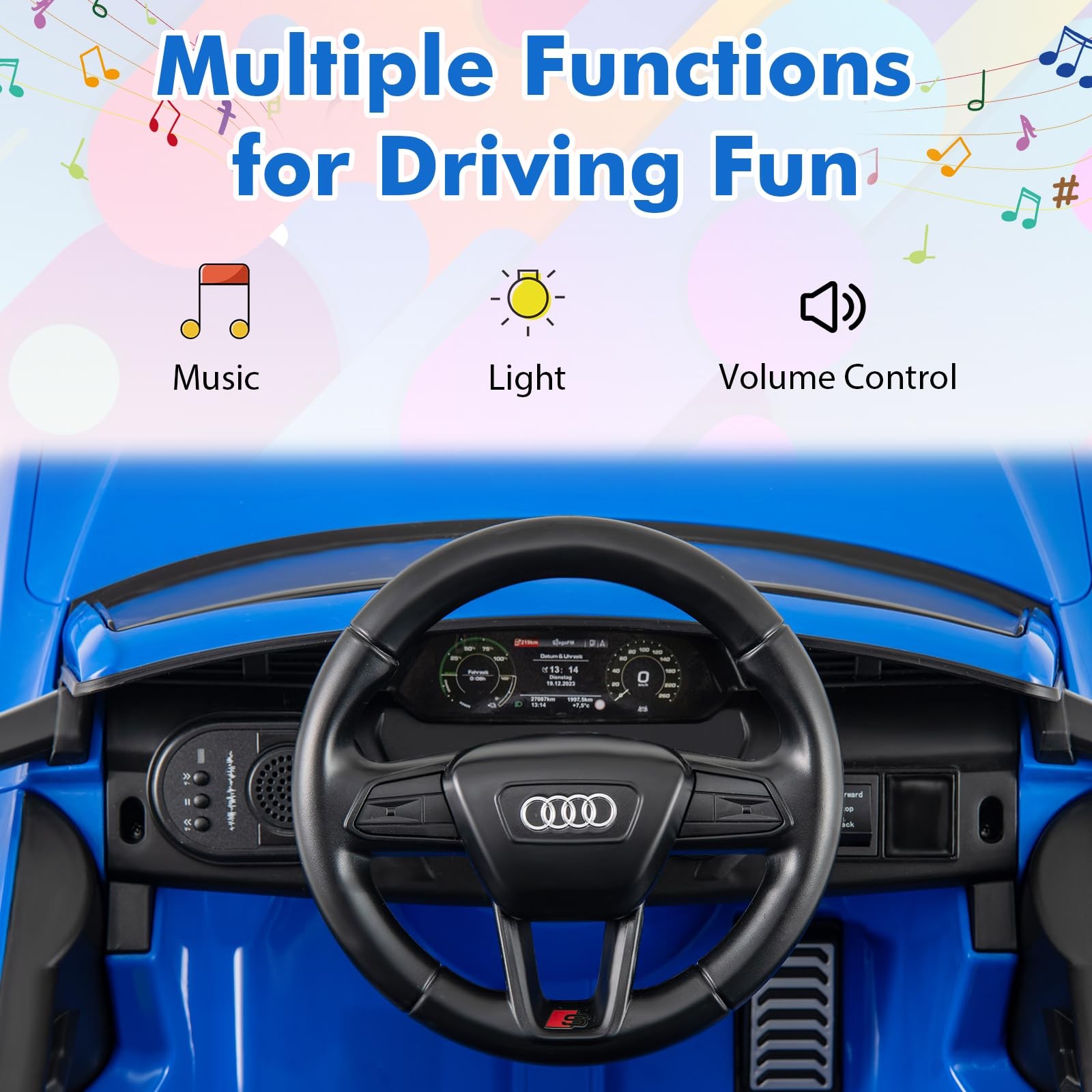 INFANS Audi SQ8 Licensed Ride On Car for Kids 12V Remote Control 3 Years