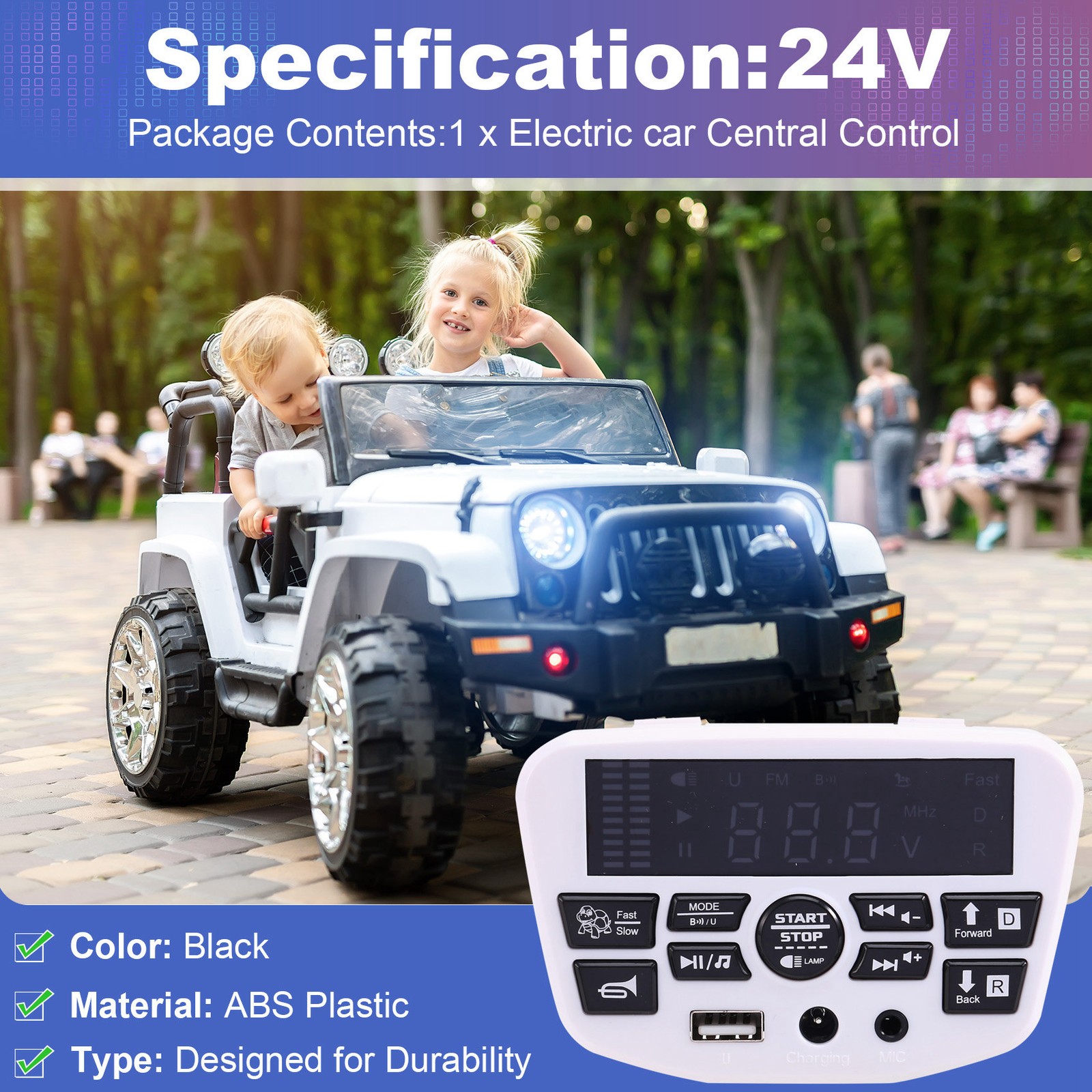 24V JR1956G Children’S Electric Ride on Car Vehicle Central Control Box8568