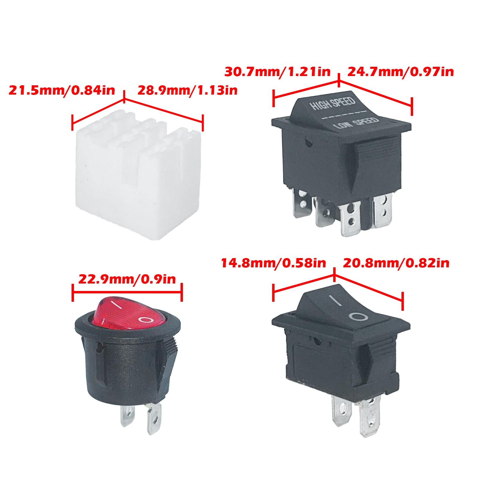 14PCS Set of Switch Kit for Power Wheels Kid’s Ride on Toys Replacement Black