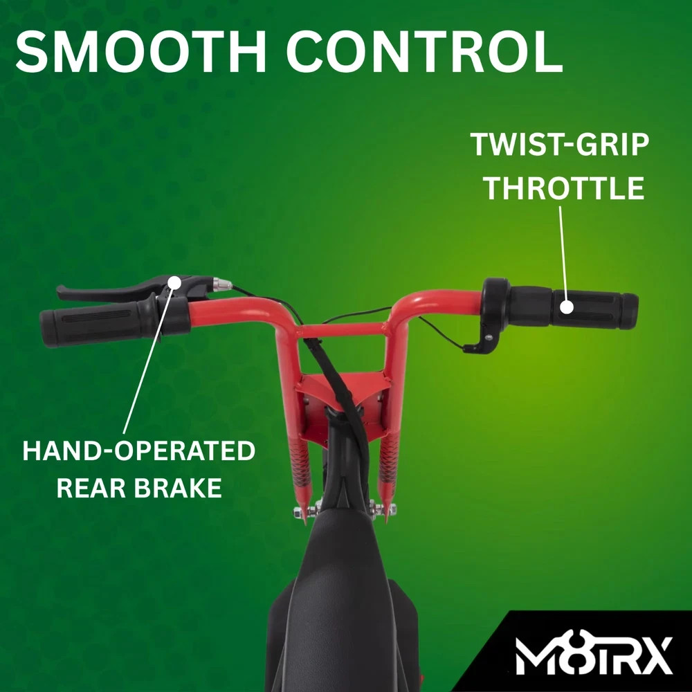 M8TRX Sports Electric Kids Street Cruiser Ride On Bike, Red, 8 MPH FREE SHIPPING