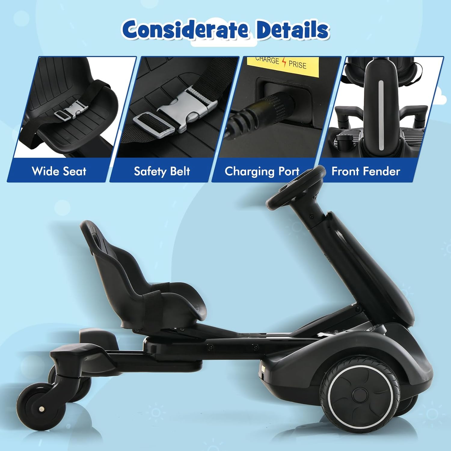Ride on Drift Car, 6V Battery Powered Electric Vehicle W/360°Rotatable Universal