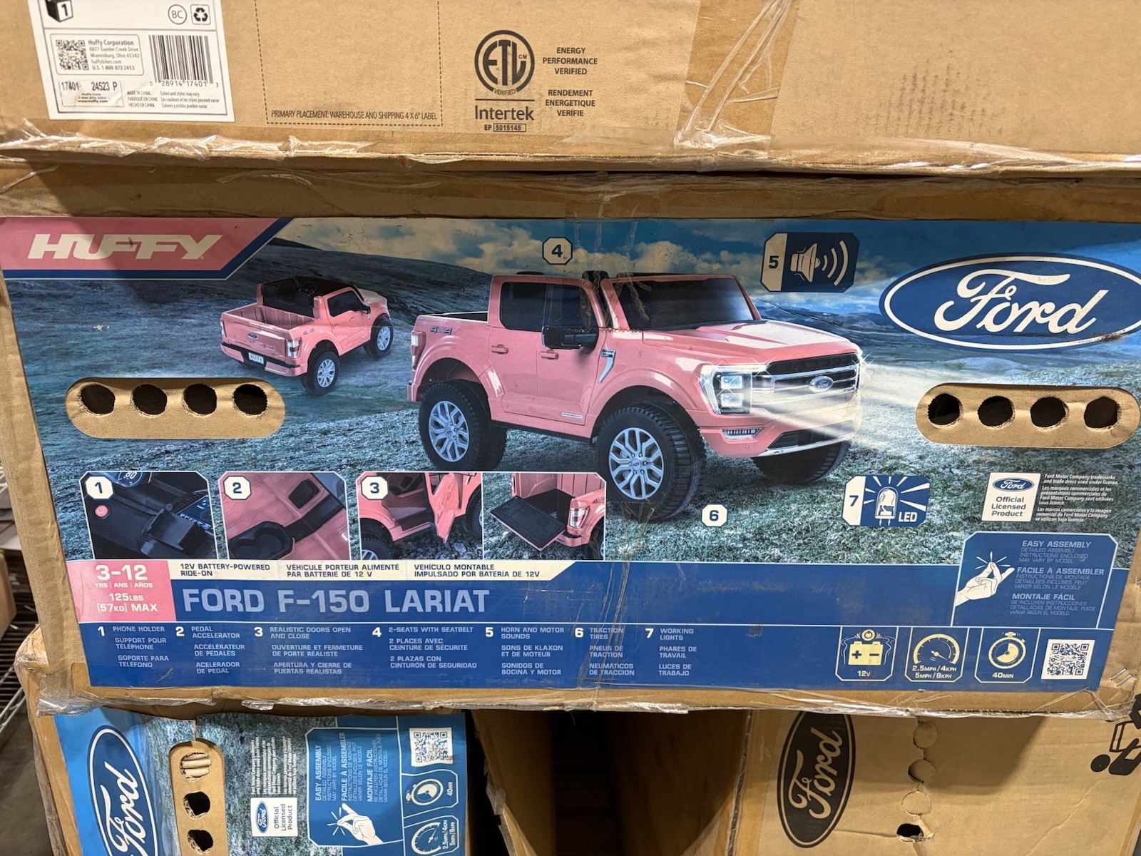Huffy Ford F-150 Lariat 12V Battery-Powered Ride-On Truck, Ages 3-12 (2022)
