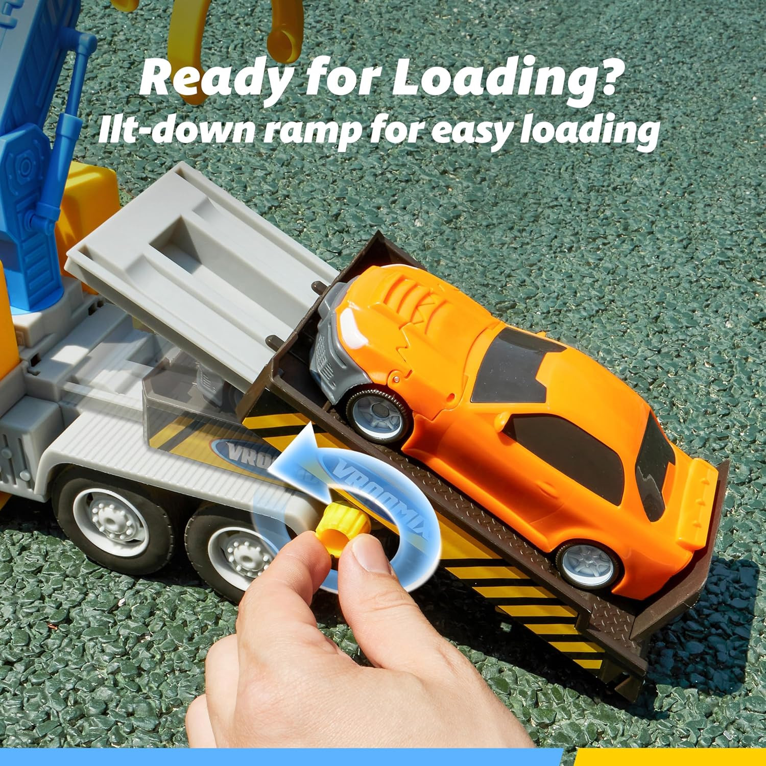 JOVA Kids Tow Truck Toys for 3 4 5 6 7 Years Old Boys, Toddler Car Toys, Large
