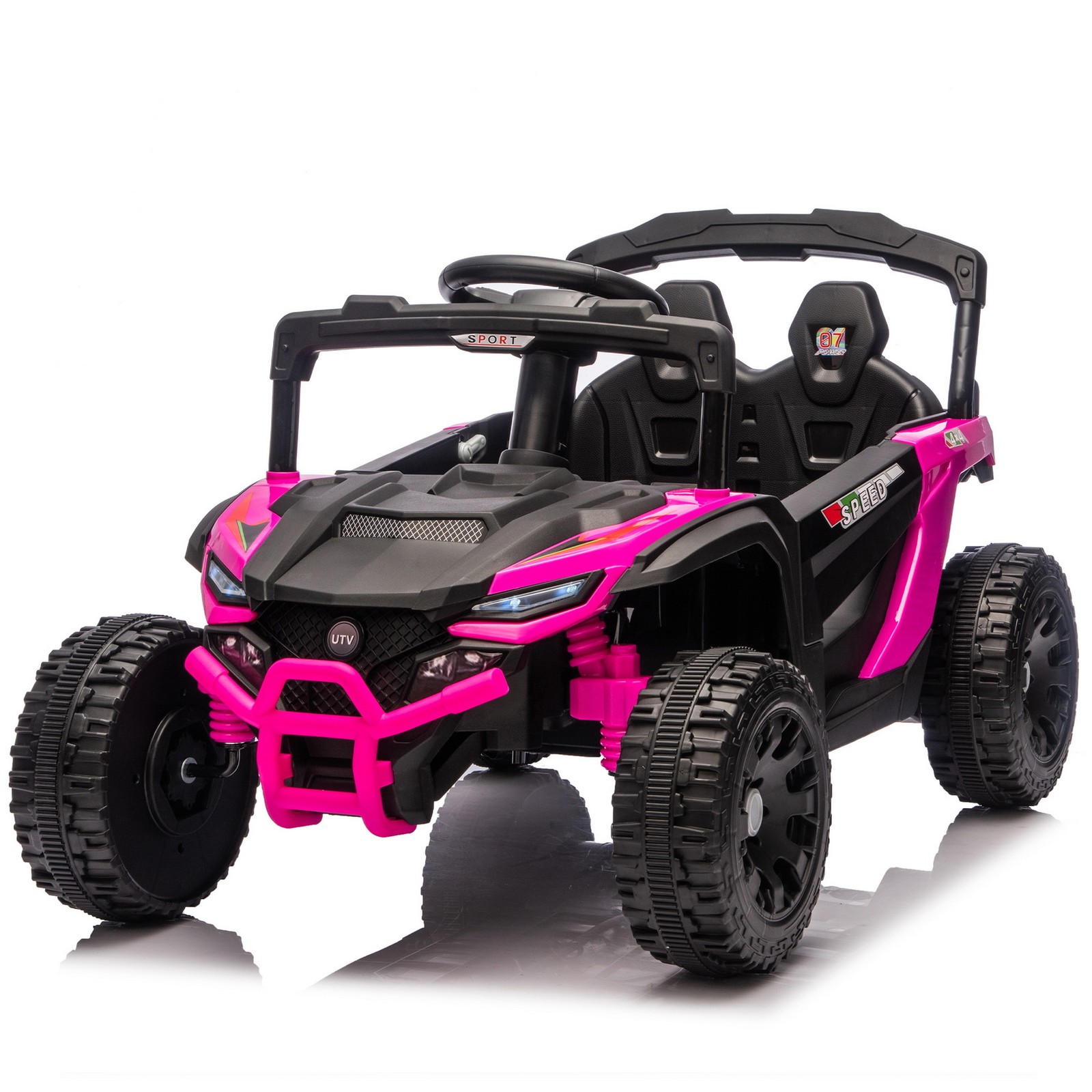 24V 9AH 2 Seater Ride On UTV Toy Car Music LED Parents Control 4-Wheel Suspensio