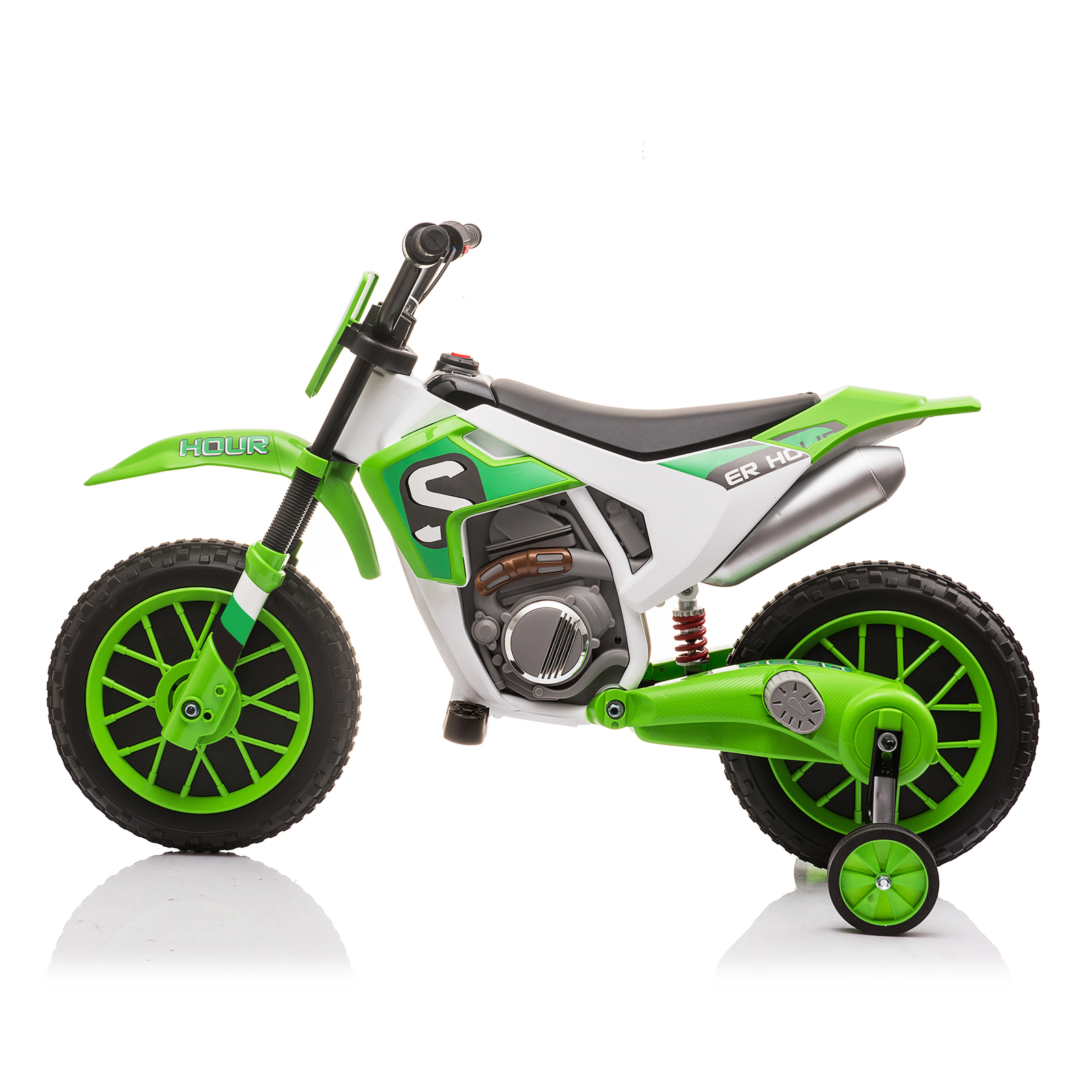TOBBI 12V Electric Motorcycle for Kids, Motorized Vehicles w/ Training Wheels