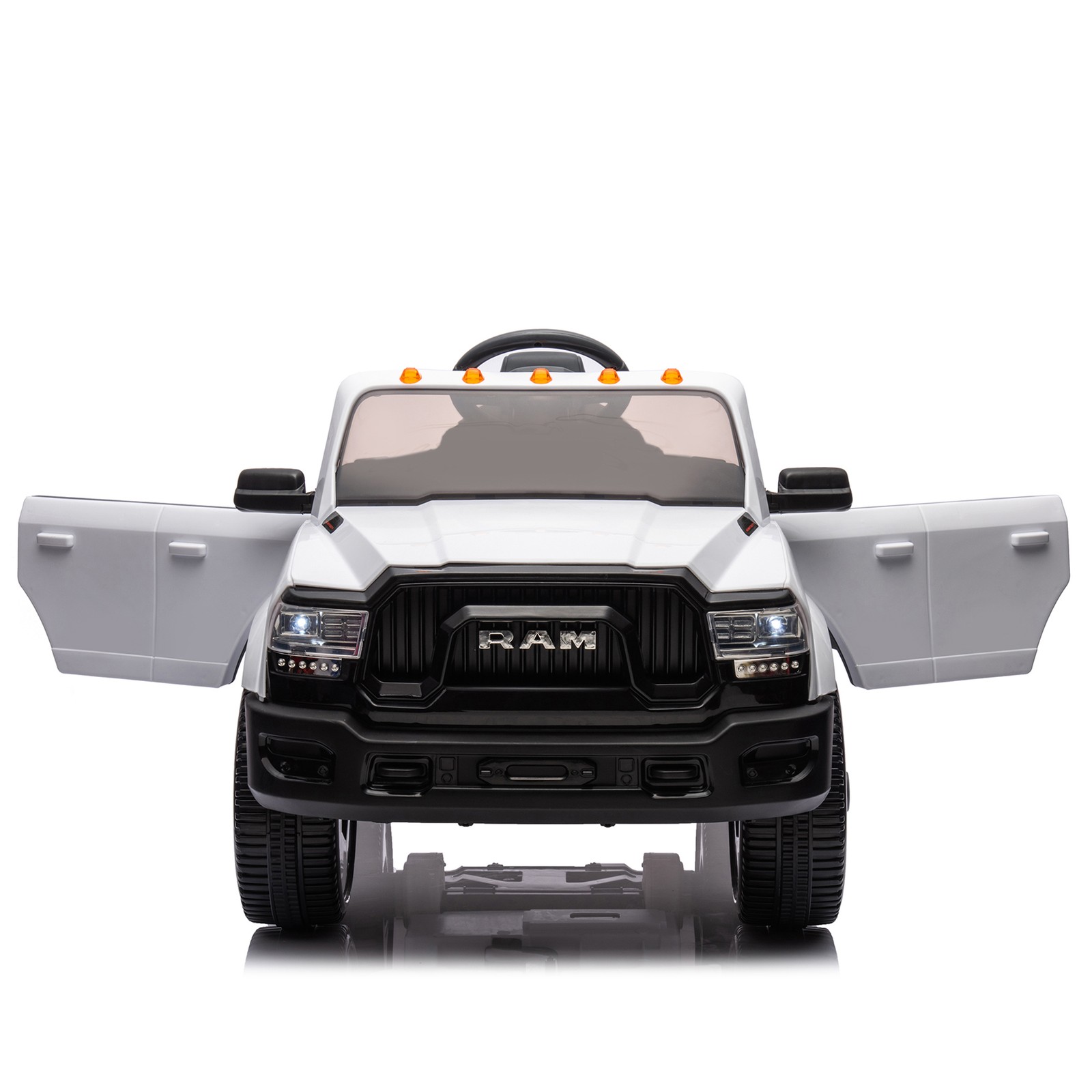 Large Kids Ride On Electric Pickup WITH/Parents Control For Kids Aged 3-5 White